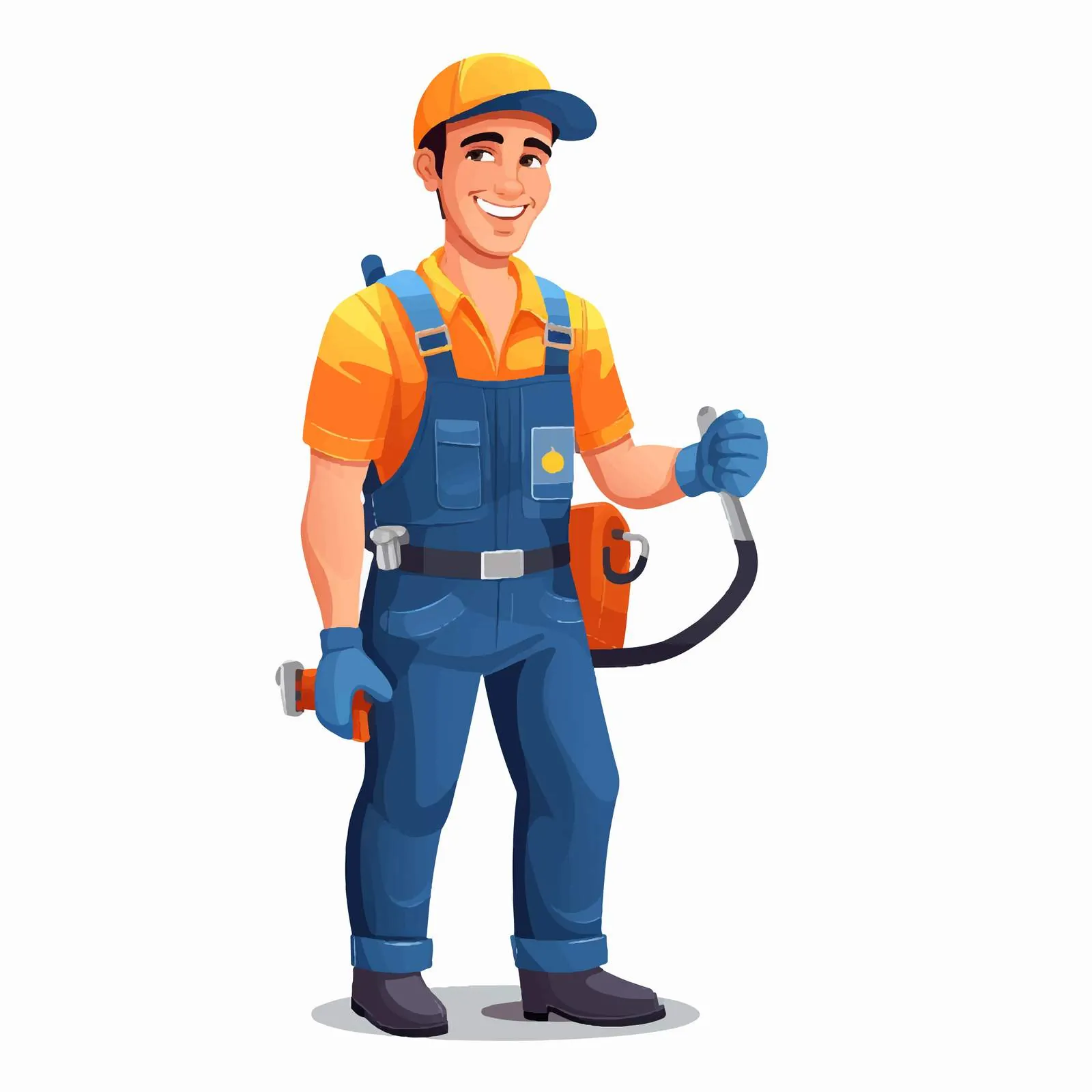 Residential Plumber Drain Cleaning Service Worker — free download from Dotvec