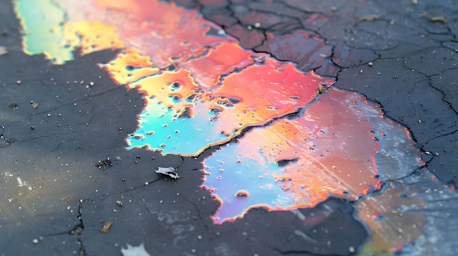 Rainwater Traces Create Oil Residue Paths — free download from Dotvec