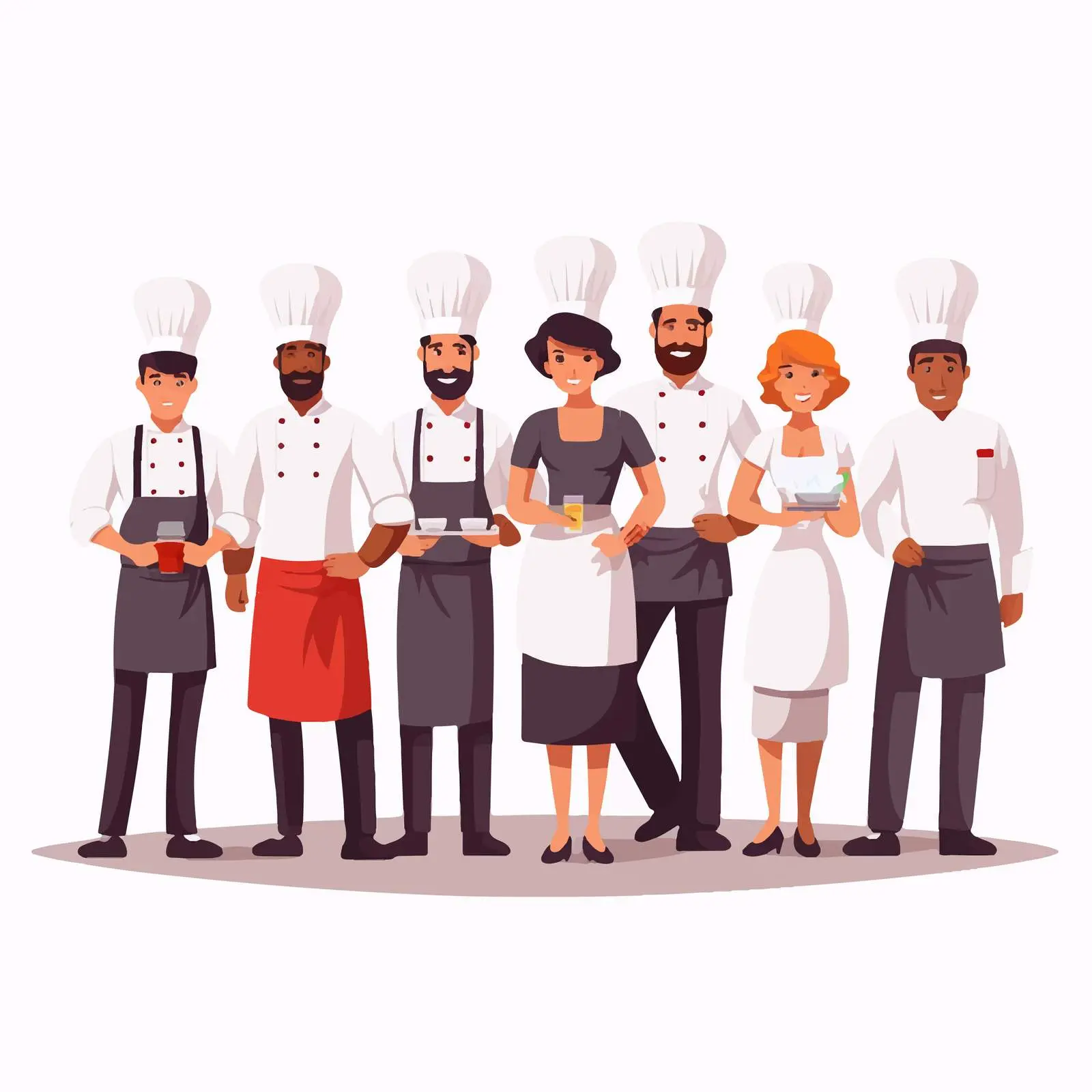 Professional Kitchen Team Cooking Together — free download from Dotvec