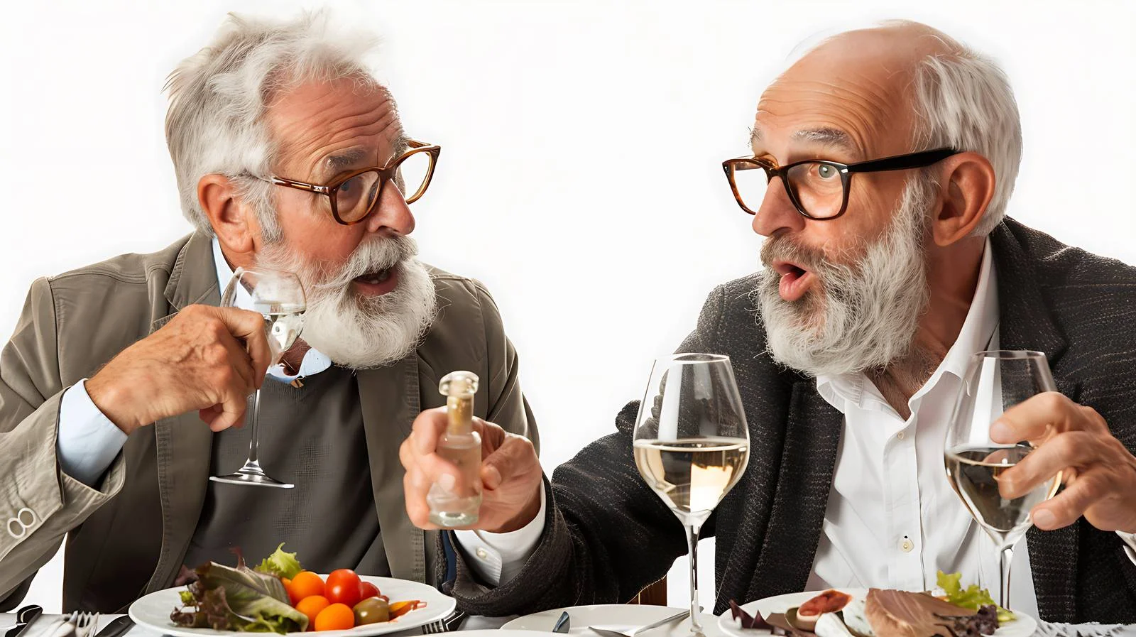Elegant Middle-Aged Men Dining in Restaurant — free download from Dotvec