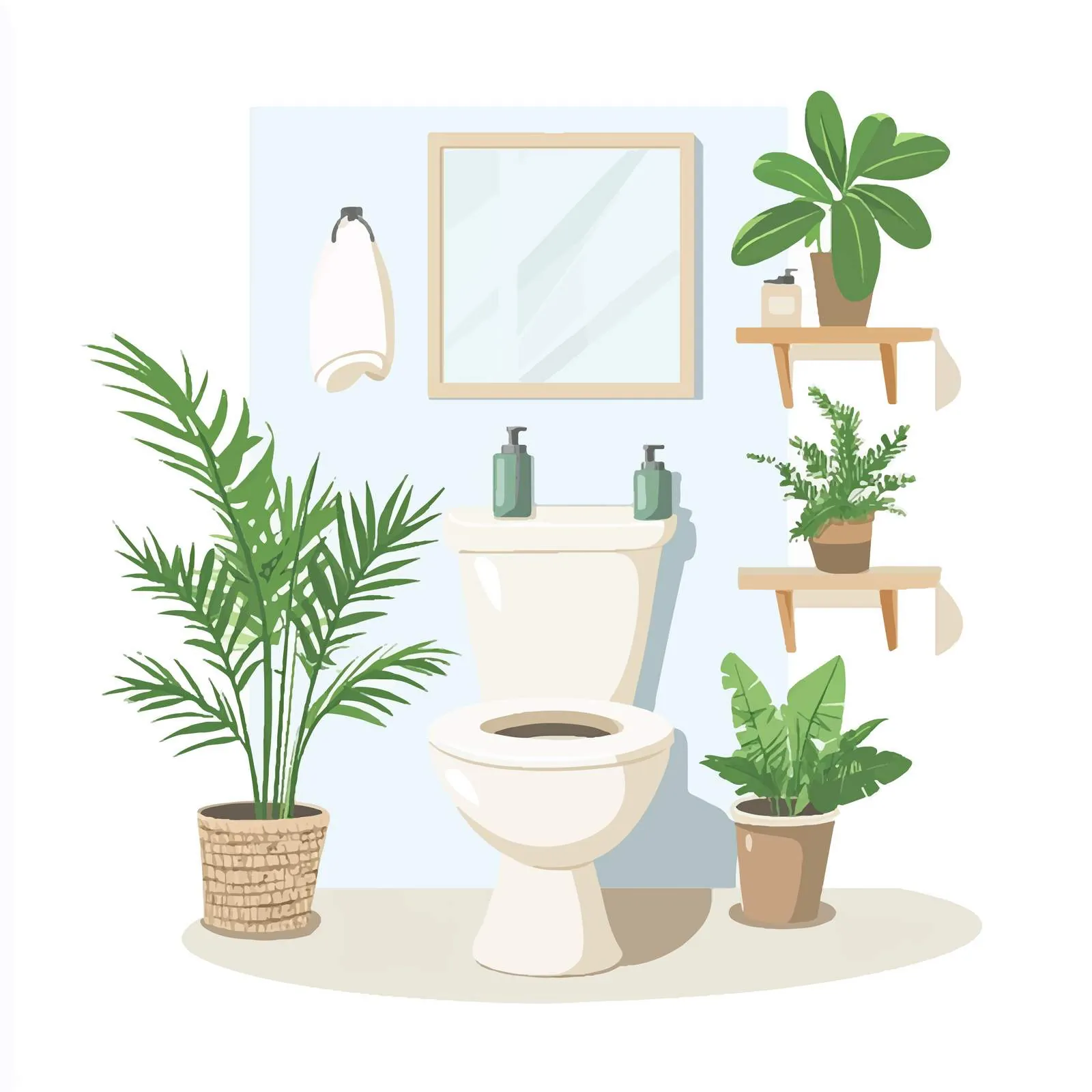 Modern Restroom Interior Design with Water Closet — free download from Dotvec