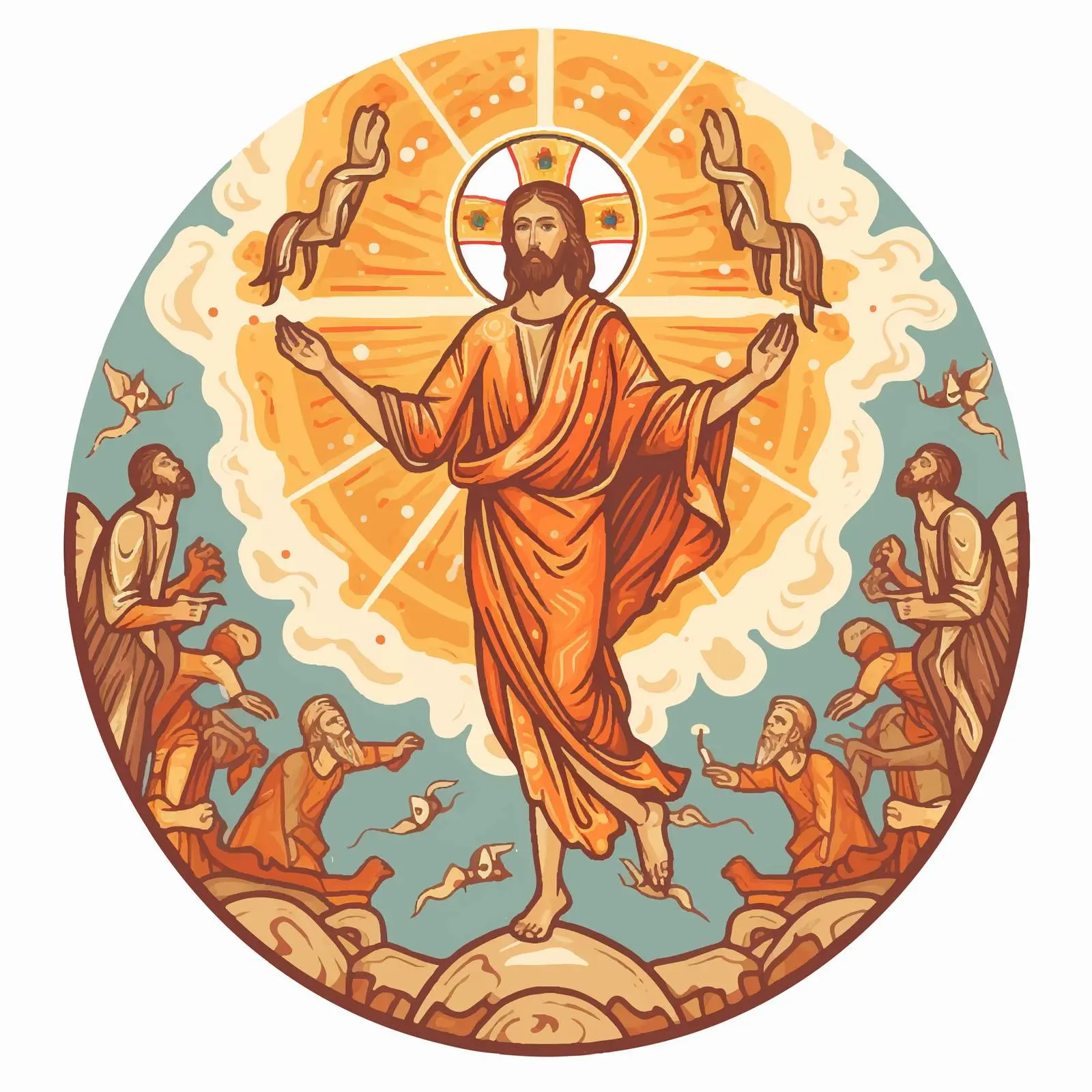 Resurrection of Jesus Anastasis Illustration – free resurrection theme image from Dotvec