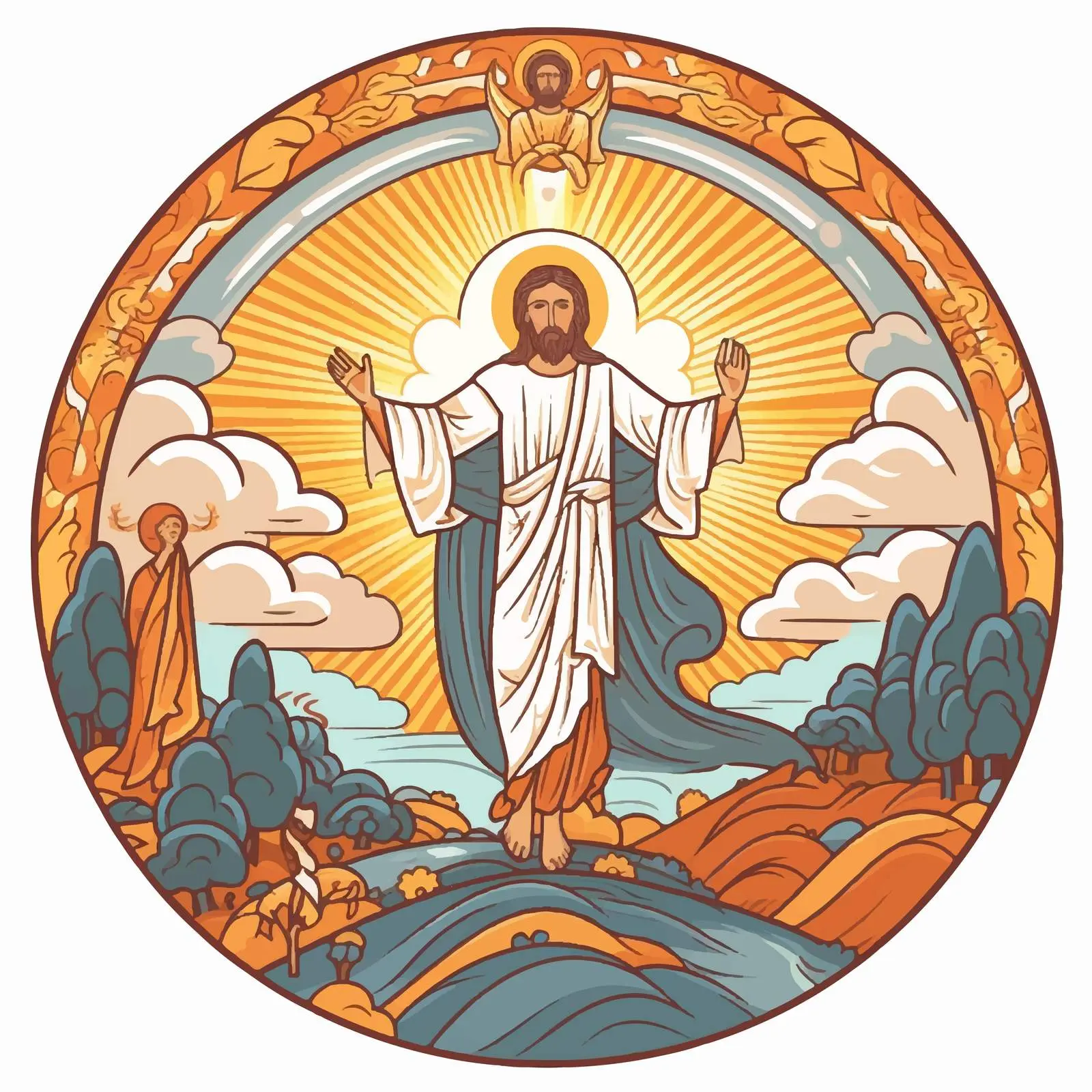 Anastasis: Resurrection of Jesus Byzantine Illustration – free resurrection of jesus image from Dotvec