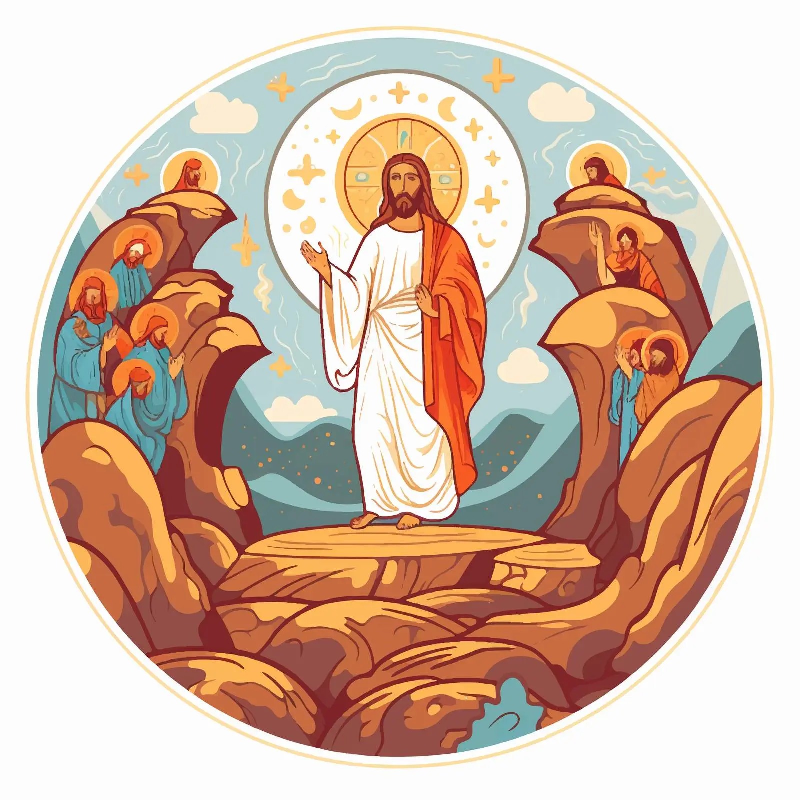 Anastasis Illustration of the Resurrection of Jesus – free anas image from Dotvec