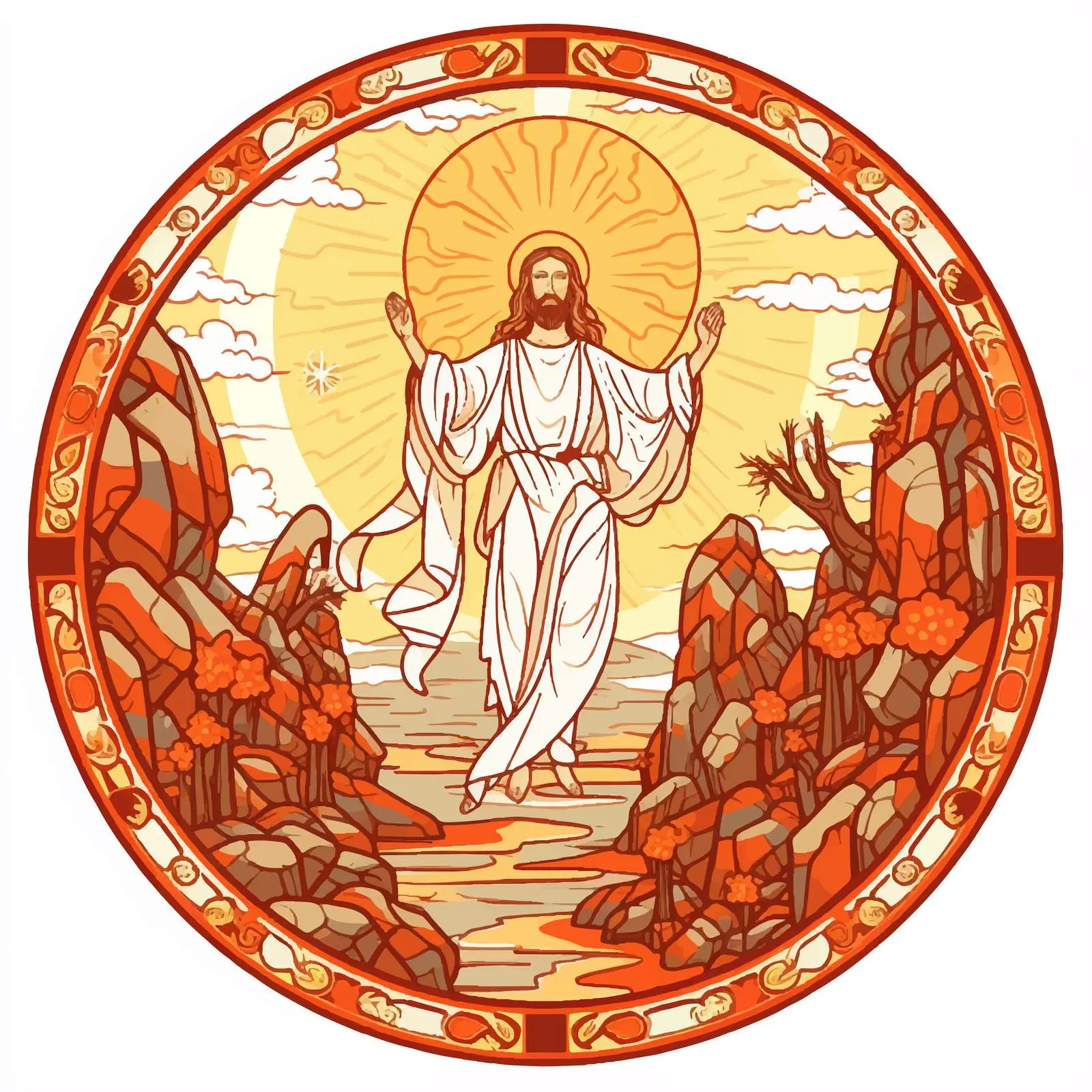Byzantine Anastasis Illustration of Jesus' Resurrection – free anas image from Dotvec