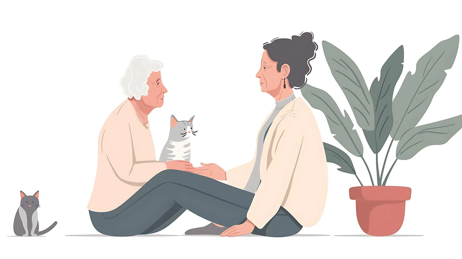 Serene Moment with Feline Companion — free download from Dotvec