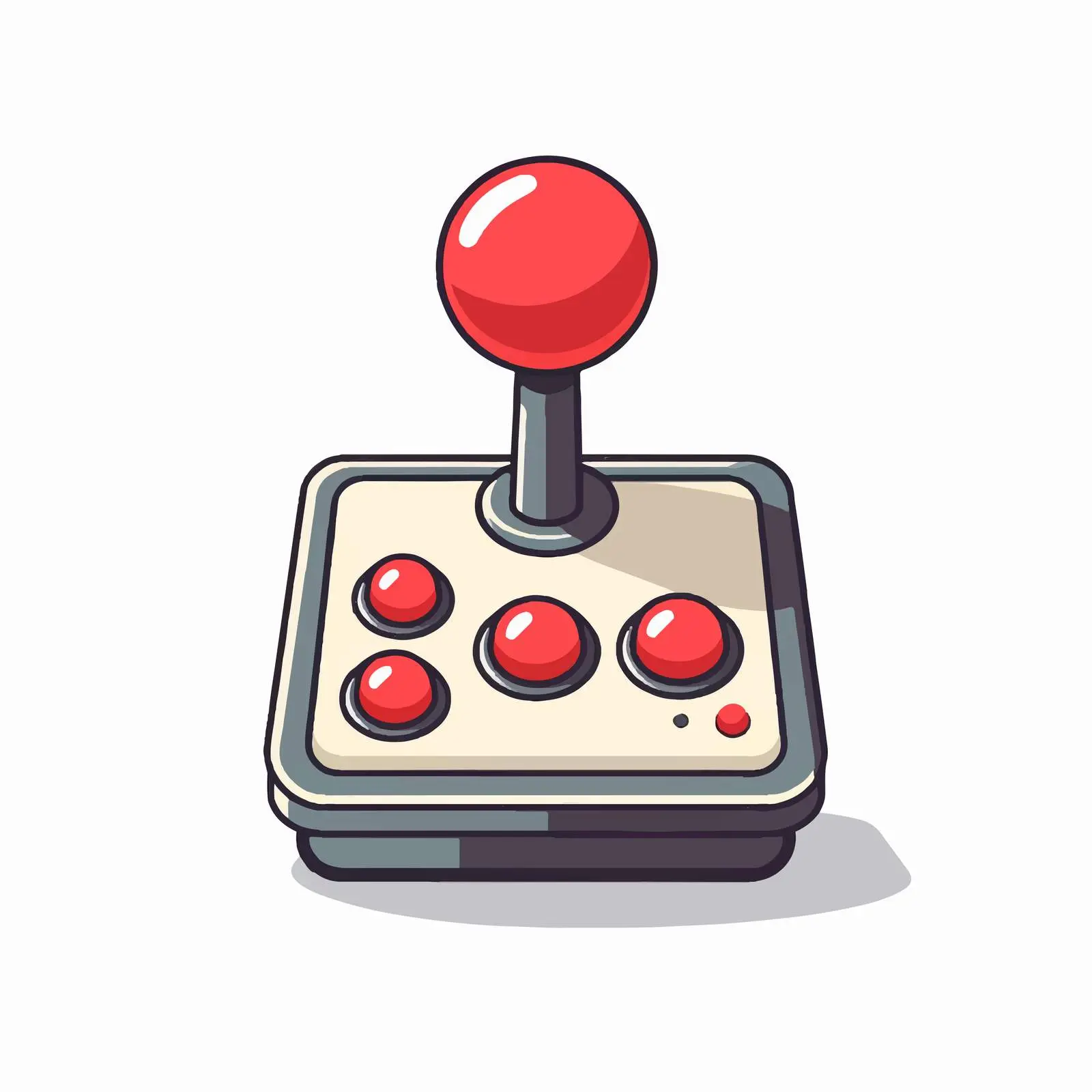 Vintage 80s Joystick Game Controller Vector — free download from Dotvec