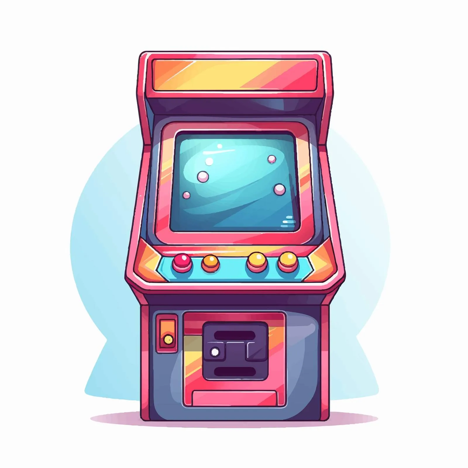 Vintage Retro Game Machine Vector Illustration — free download from Dotvec