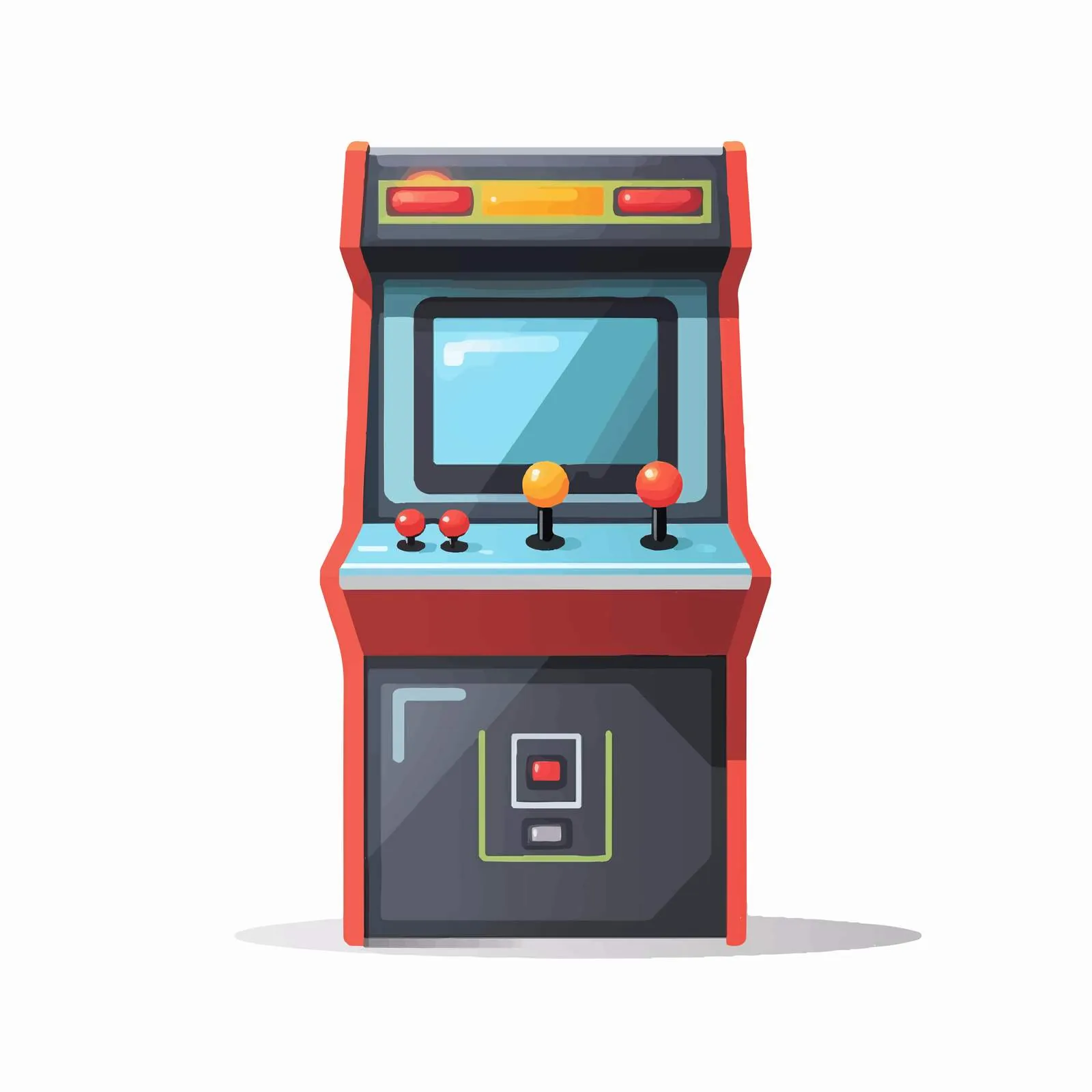 Vintage Arcade Game Machine Vector Illustration — free download from Dotvec