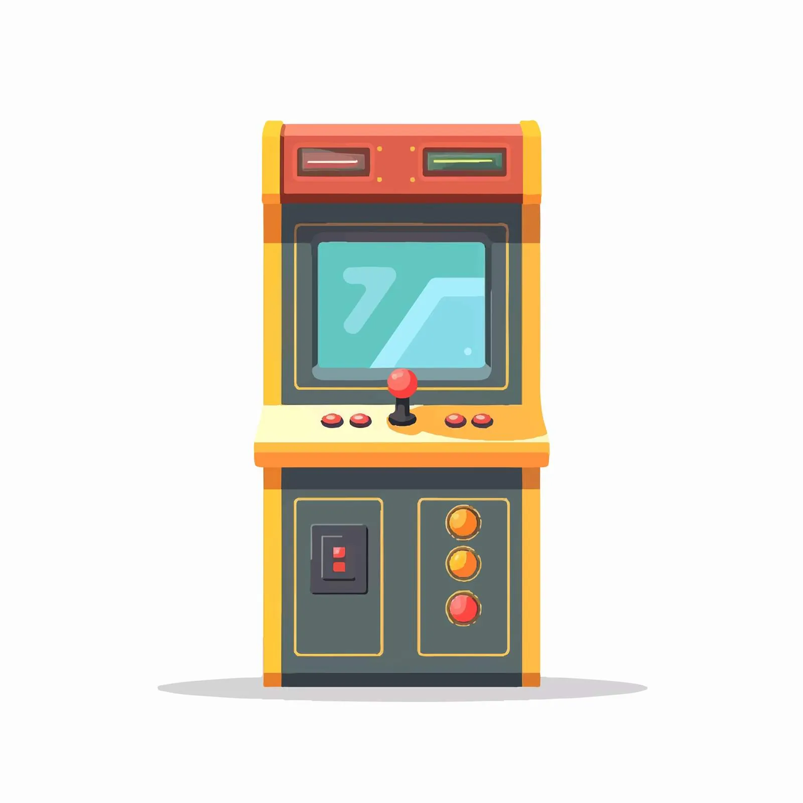 Vintage Arcade Game Machine Vector Illustration — free download from Dotvec