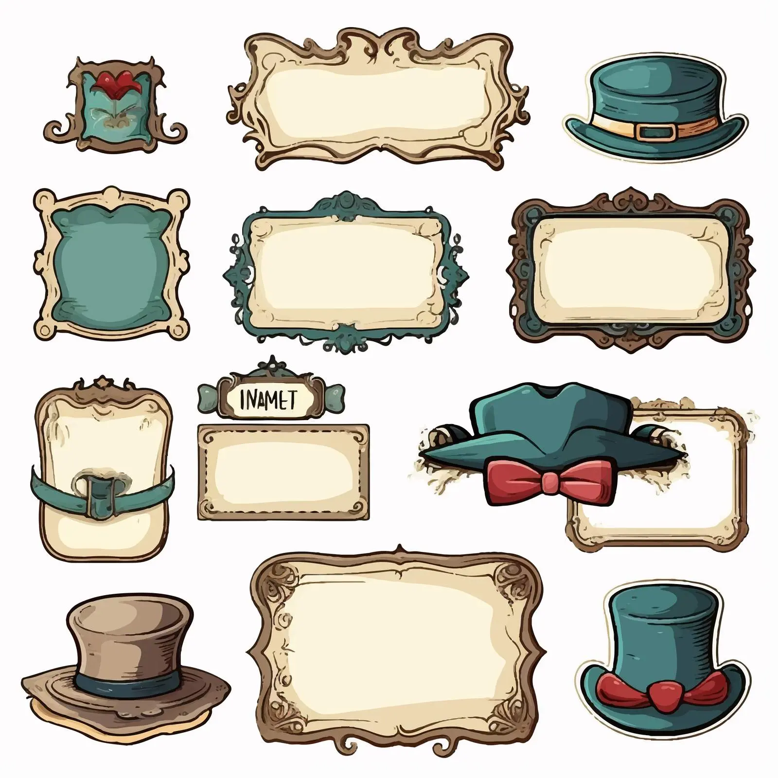 Cartoon Retro Memo Stickers Vector Set – free notepads image from Dotvec