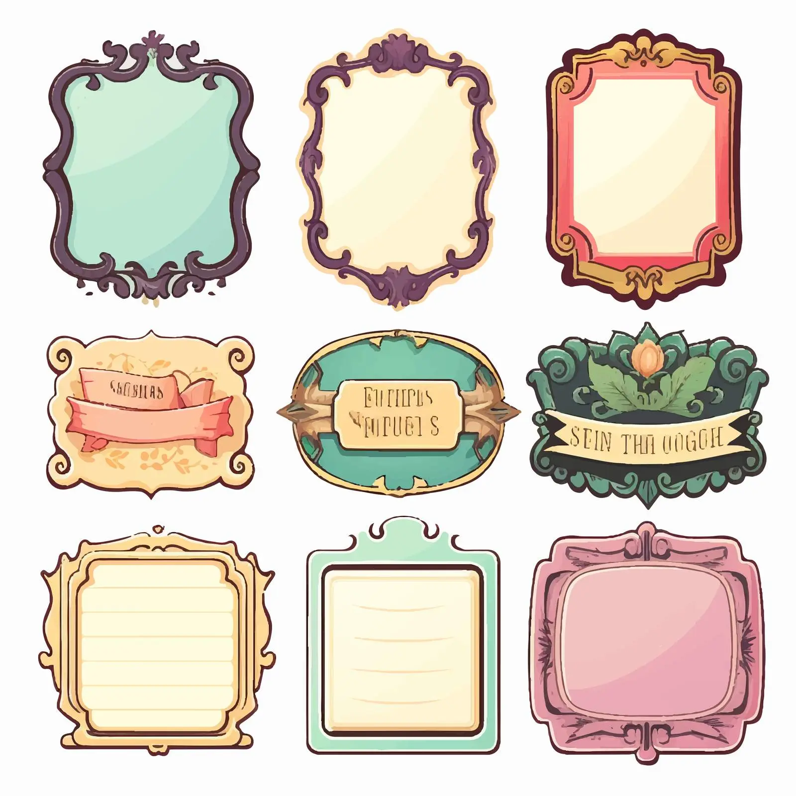 Retro Cartoon Memo Stickers Vector Set — free download from Dotvec