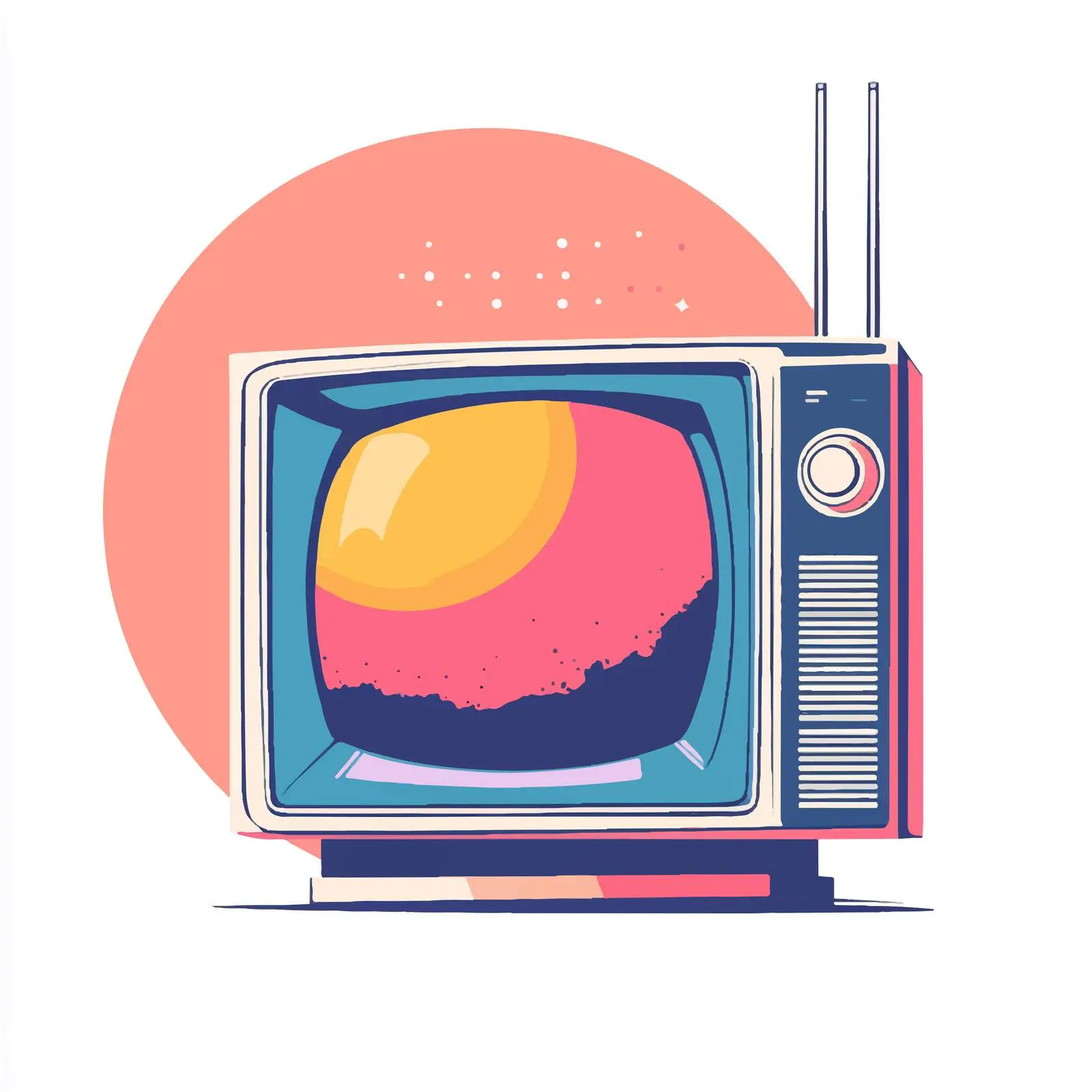 Retro TV Isolated on White Background — free download from Dotvec