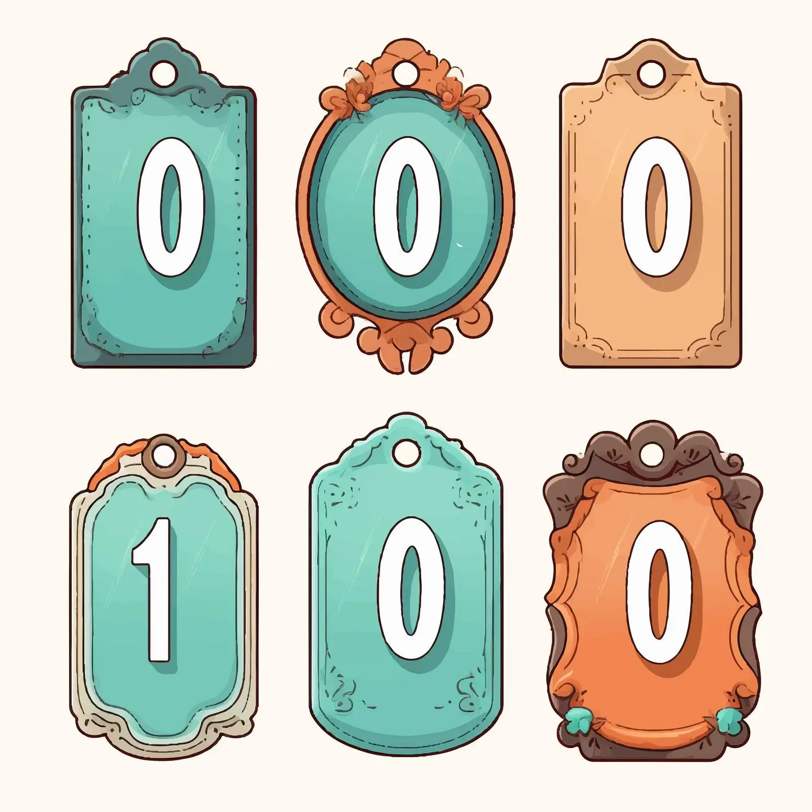 Retro Paper Tags for Scrapbooking Projects – free printable tags image from Dotvec