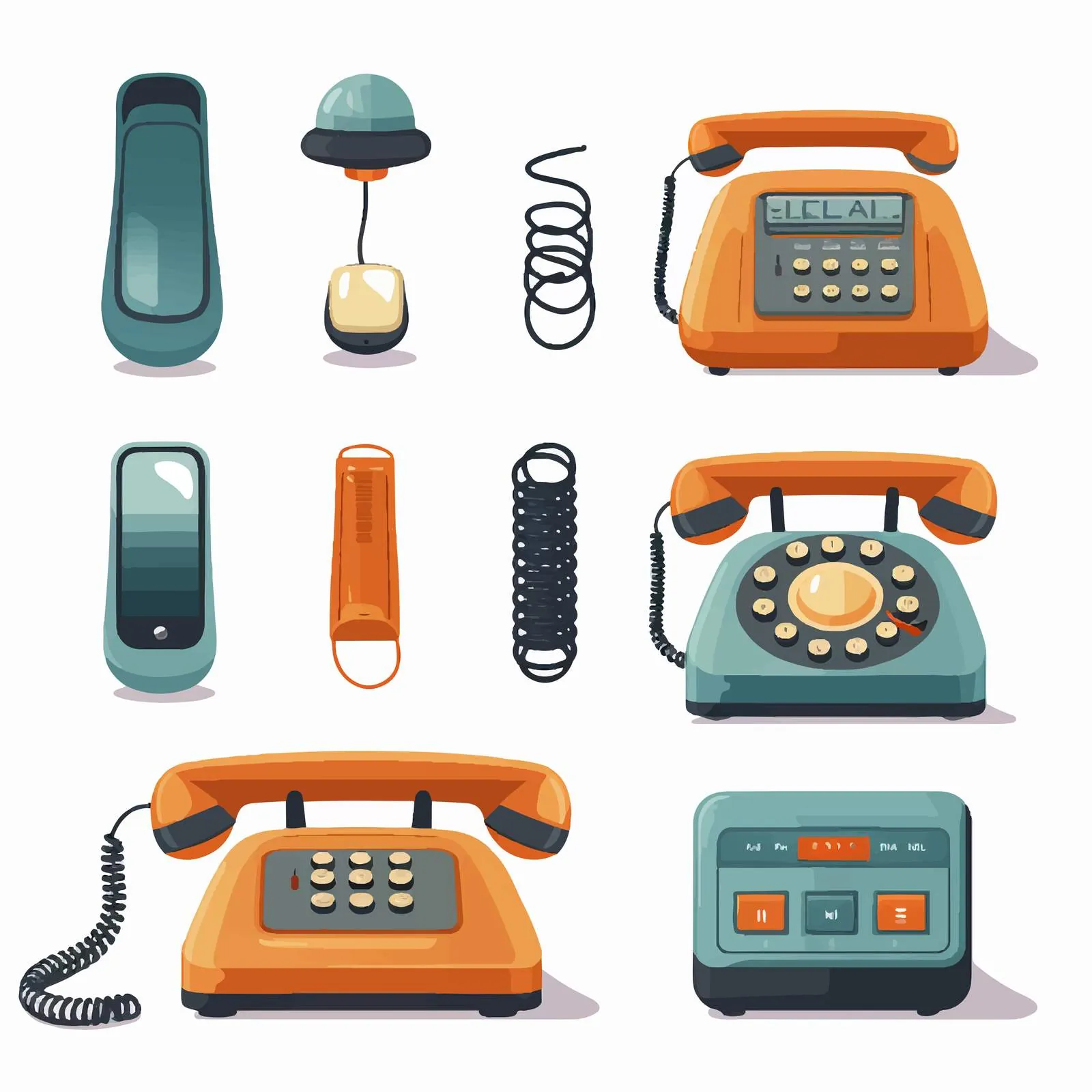 Retro Push Button Touch Tone Telephone Vector — free download from Dotvec