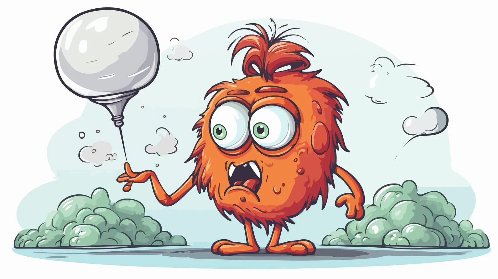 Vintage Alien with Thought Bubble Illustration — free download from Dotvec