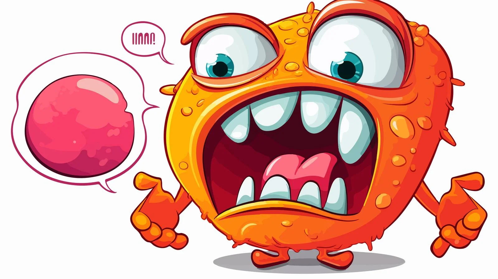 Retro Alien Speech Bubble Cartoon Character — free download from Dotvec