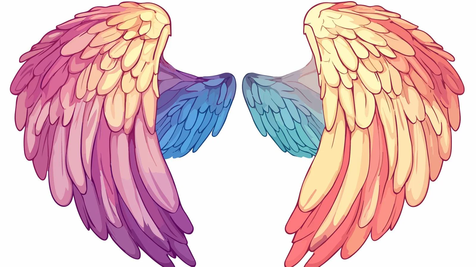 Vintage Angel Wings Illustration — free download from Dotvec