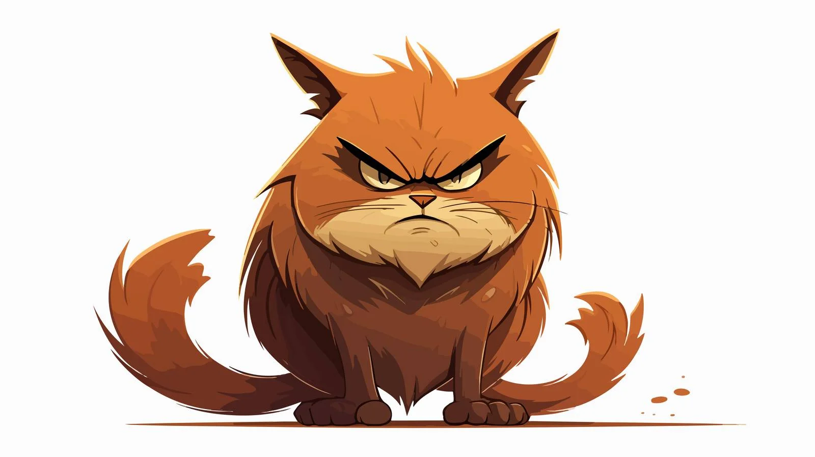 Retro Cartoon Angry Cat Illustration — free download from Dotvec