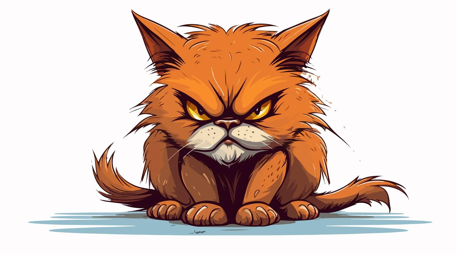 Retro Angry Cartoon Cat Illustration — free download from Dotvec