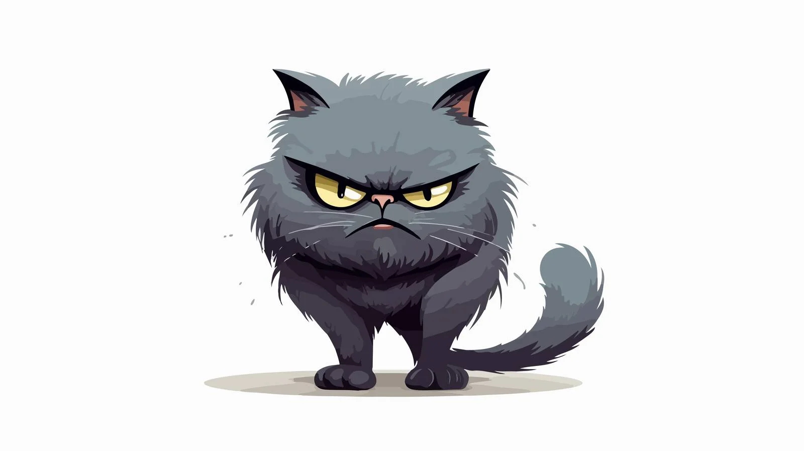 Angry Retro Cartoon Cat Illustration — free download from Dotvec
