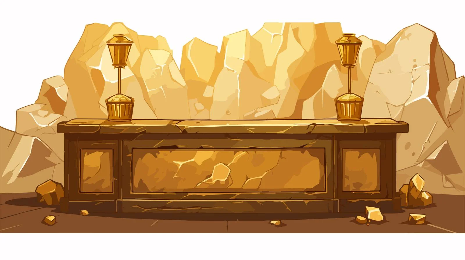 Vintage Cartoon Gold Bar Illustration — free download from Dotvec