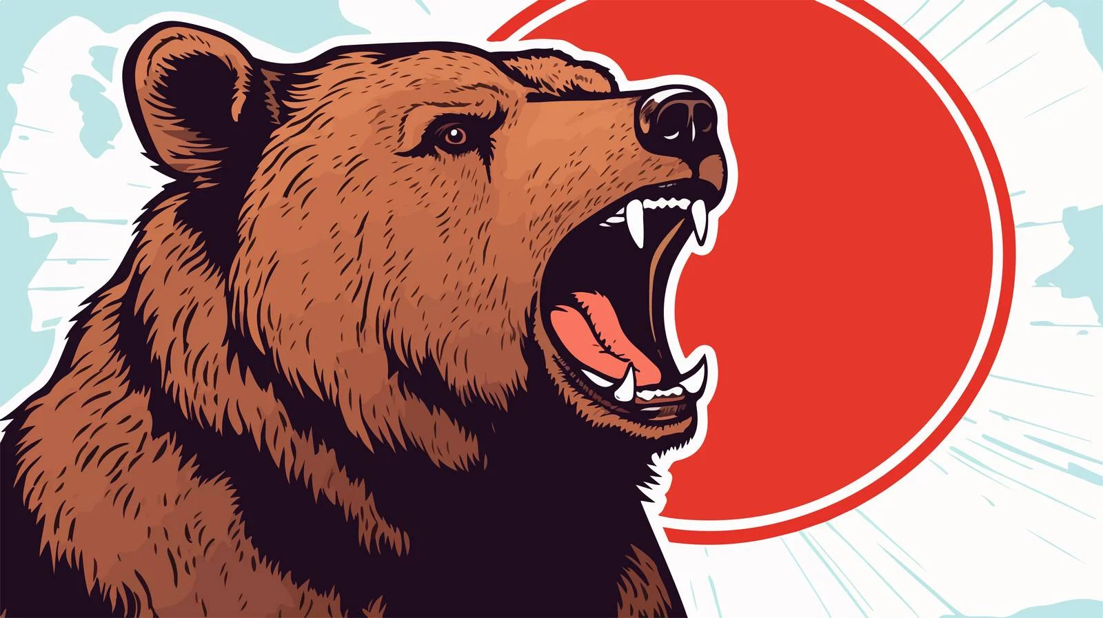 Vintage Cartoon Bear with Speech Bubble — free download from Dotvec