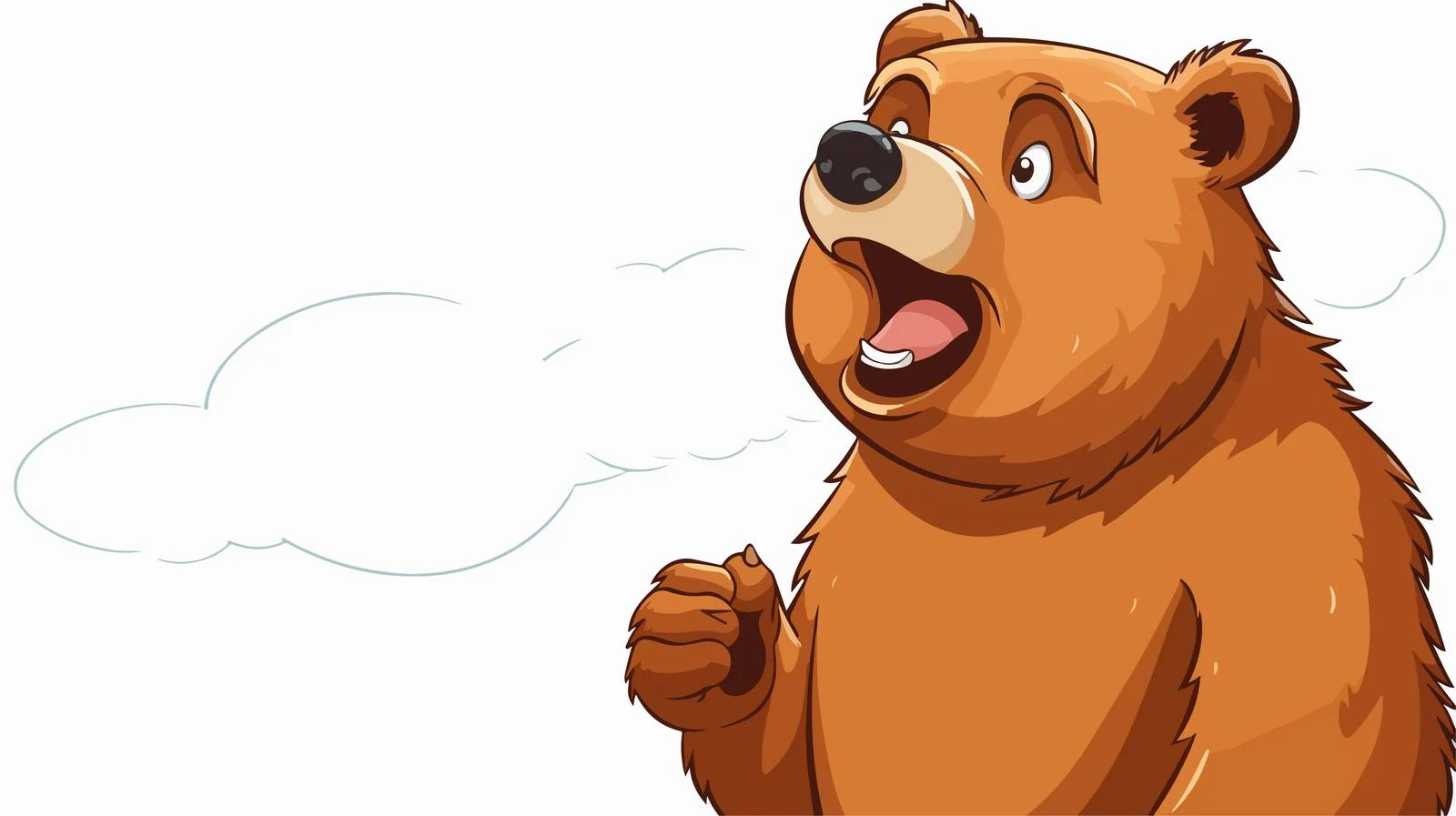 Retro Cartoon Bear with Speech Bubble — free download from Dotvec