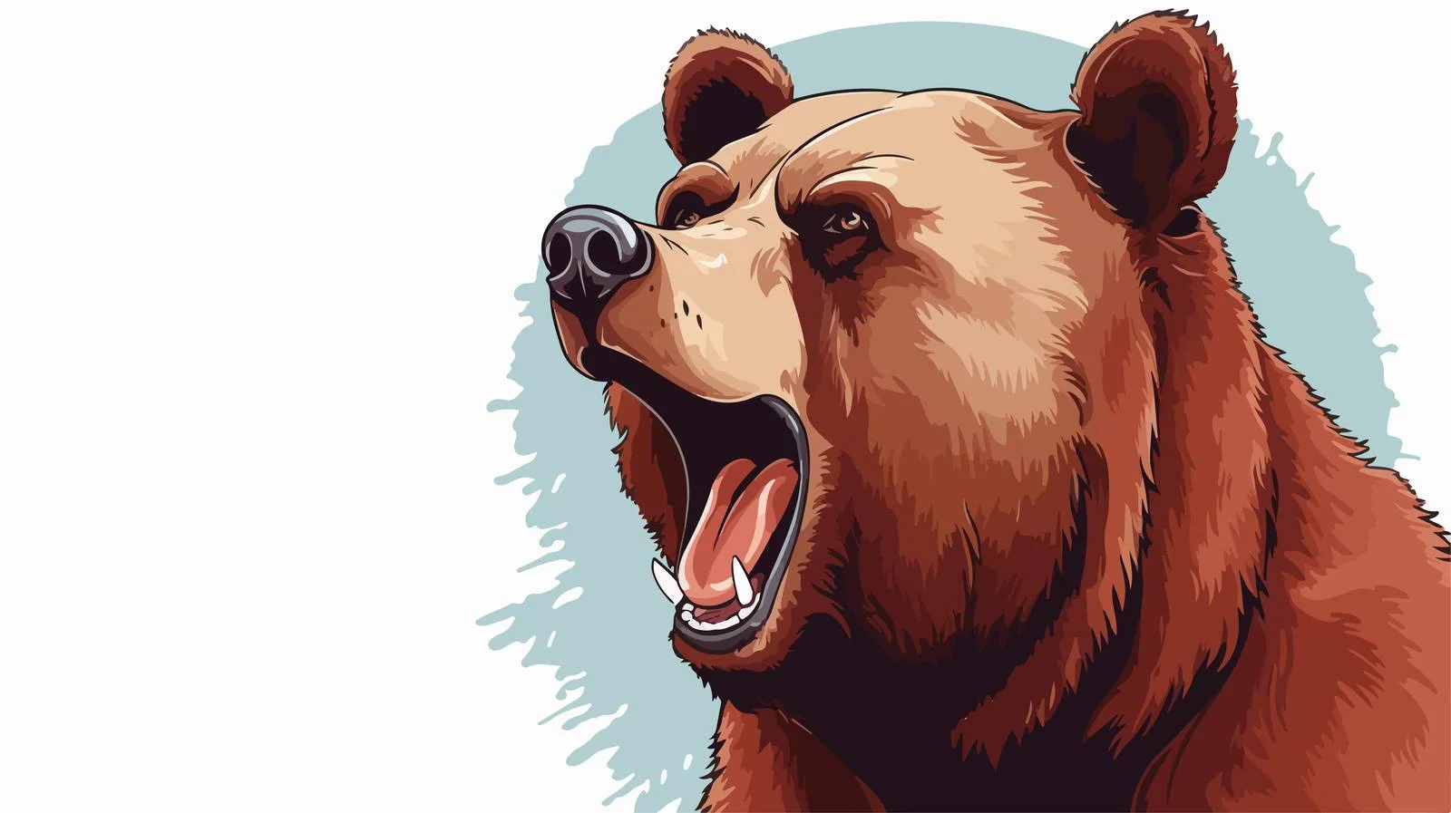 Vintage Cartoon Bear with Speech Bubble — free download from Dotvec