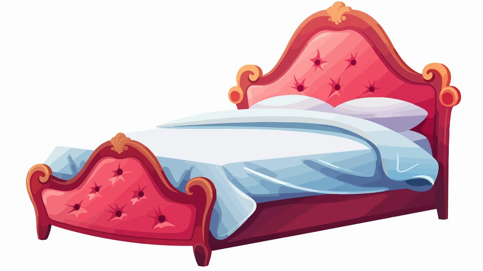Retro Cartoon Bed Vector Illustration — free download from Dotvec