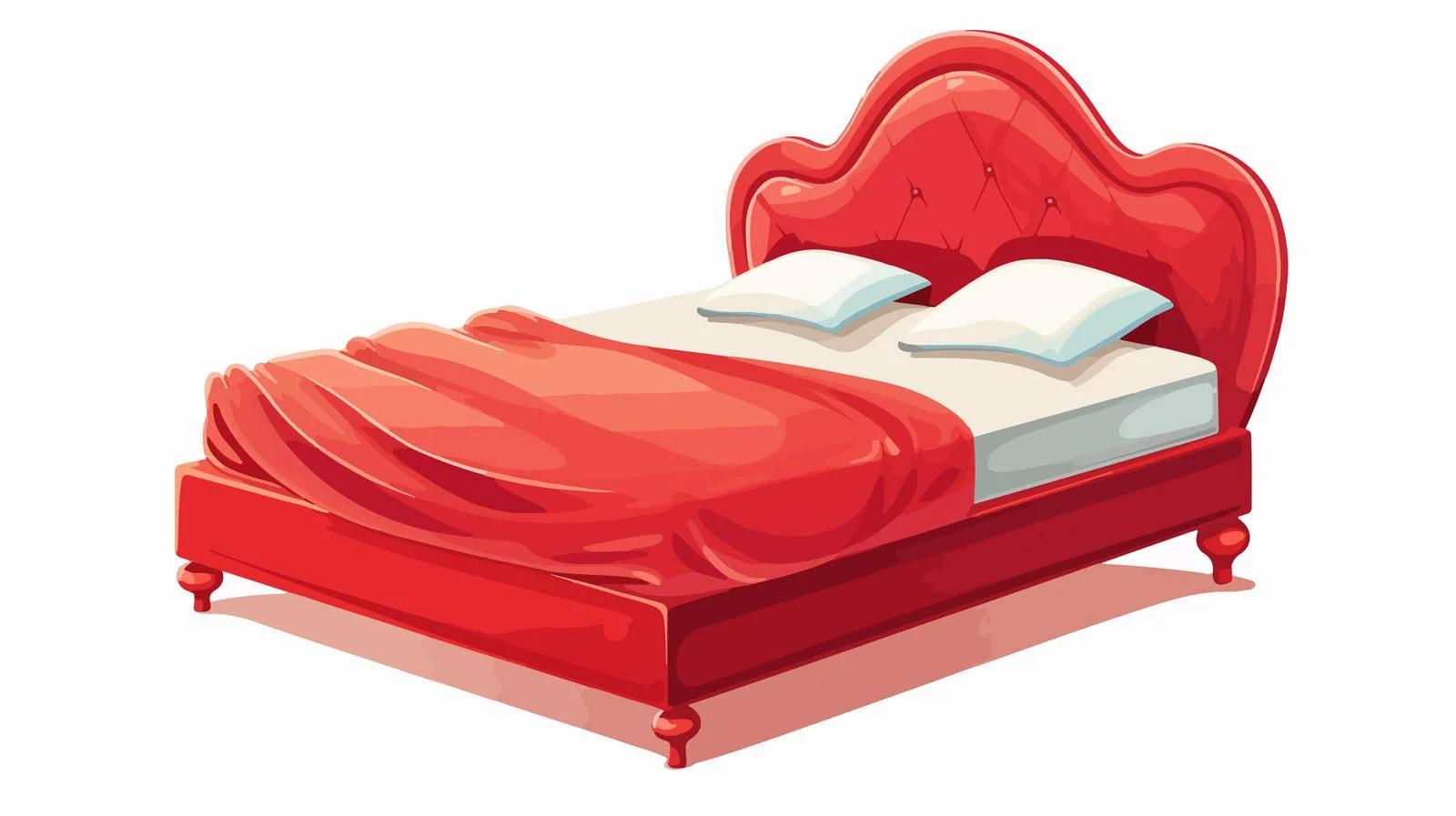 Vintage Cartoon Bed Illustration — free download from Dotvec