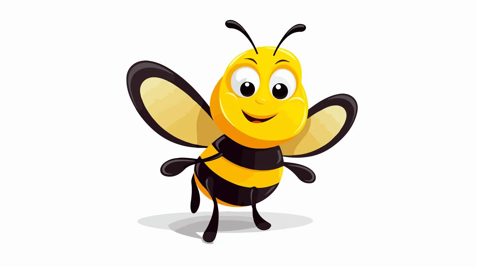 Retro Cartoon Bee Illustration — free download from Dotvec