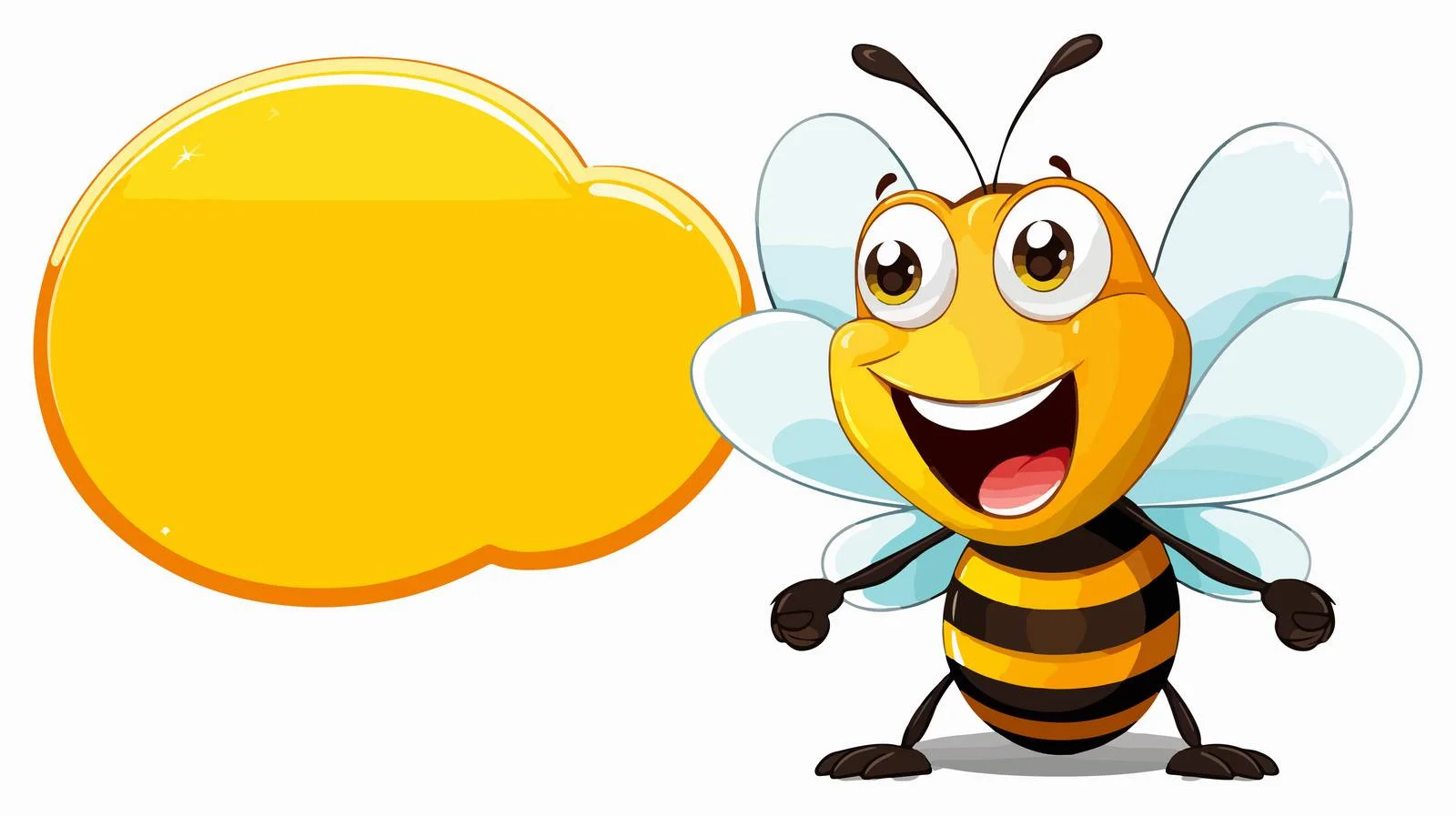 Vintage Bee with Speech Bubble Vector — free download from Dotvec