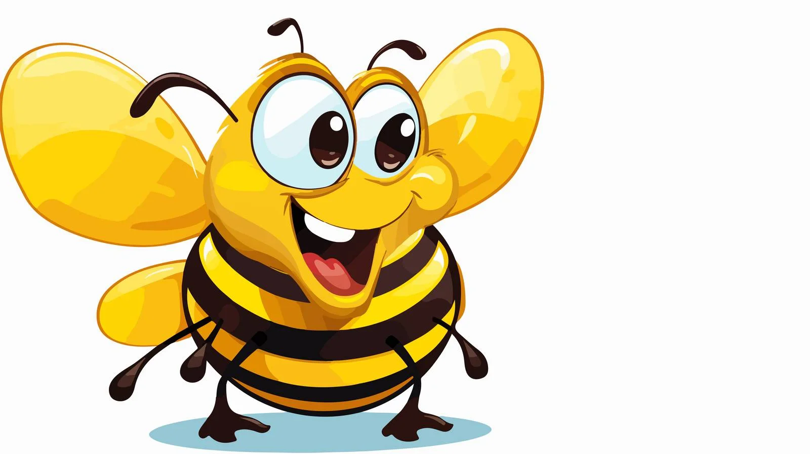 Retro Cartoon Bee Speech Bubble Vector — free download from Dotvec