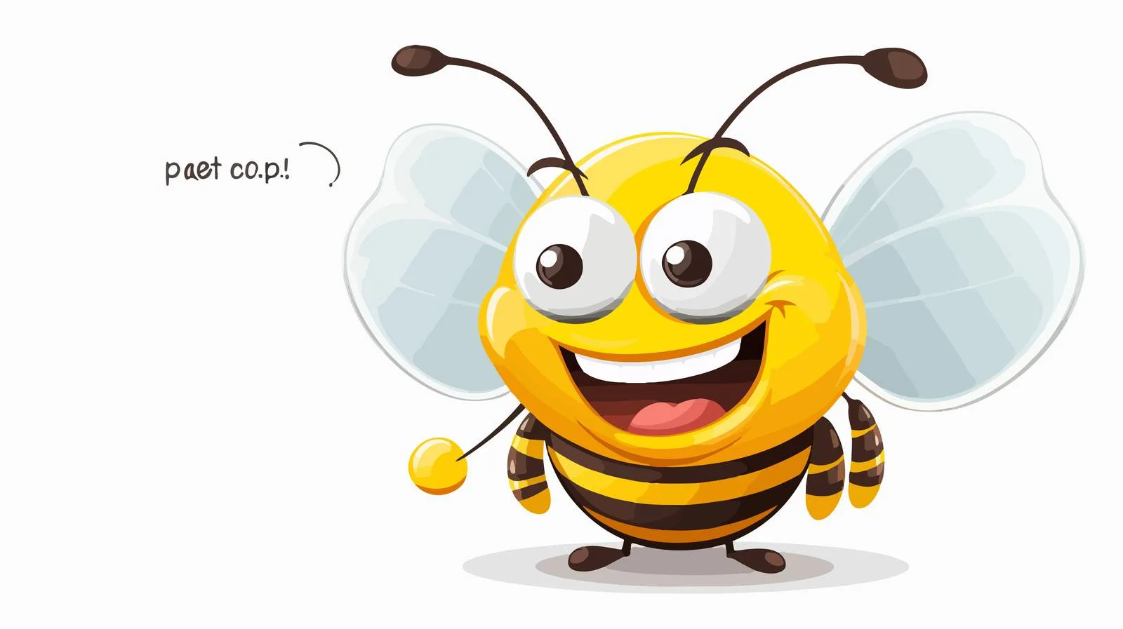 Vintage Bee Speech Bubble Vector Illustration — free download from Dotvec