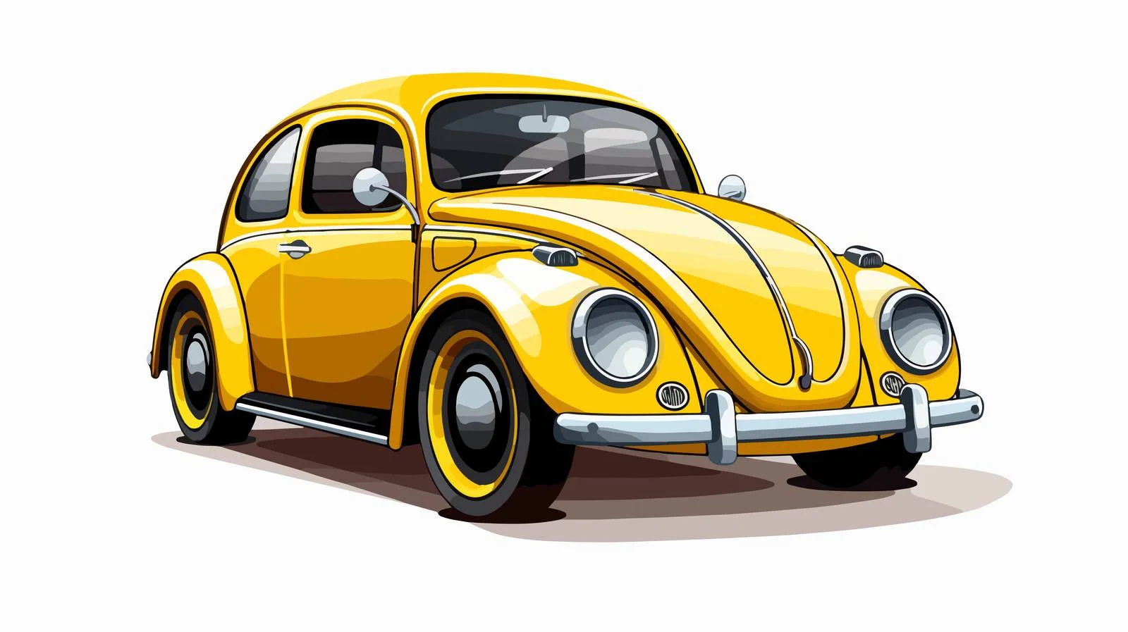 Retro Cartoon Beetle Illustration — free download from Dotvec