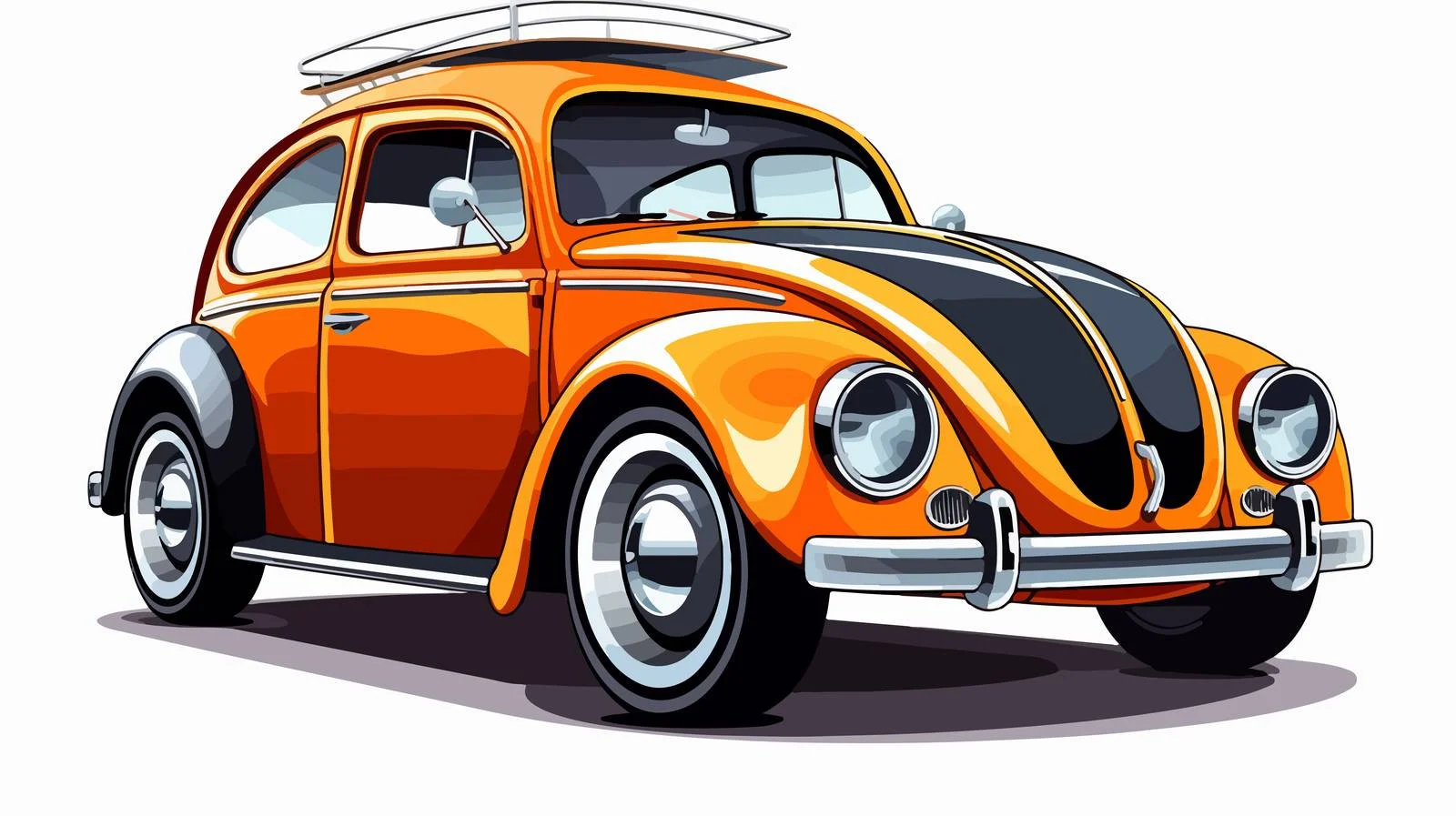 Vintage Beetle Cartoon Illustration — free download from Dotvec