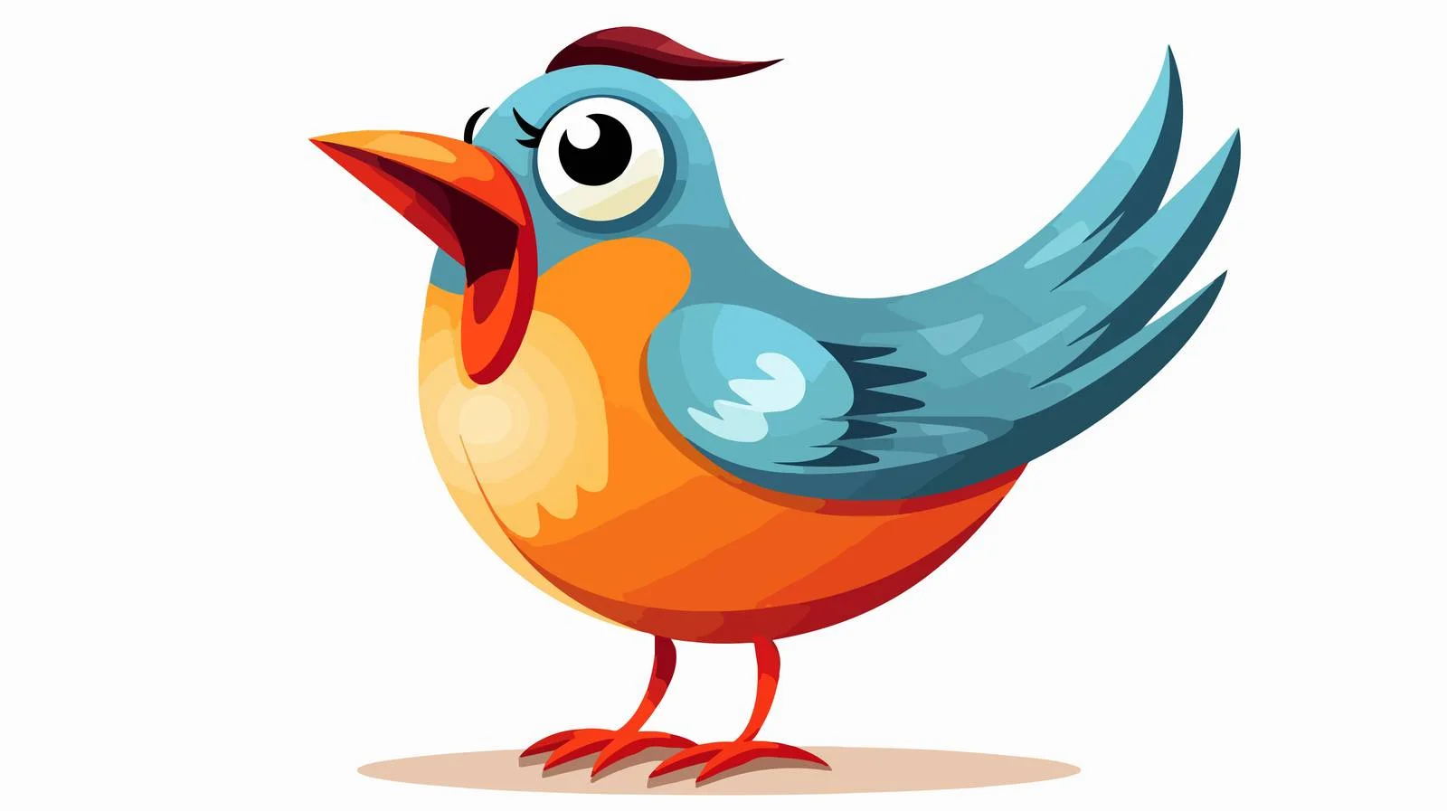Vintage Cartoon Bird Vector Illustration — free download from Dotvec