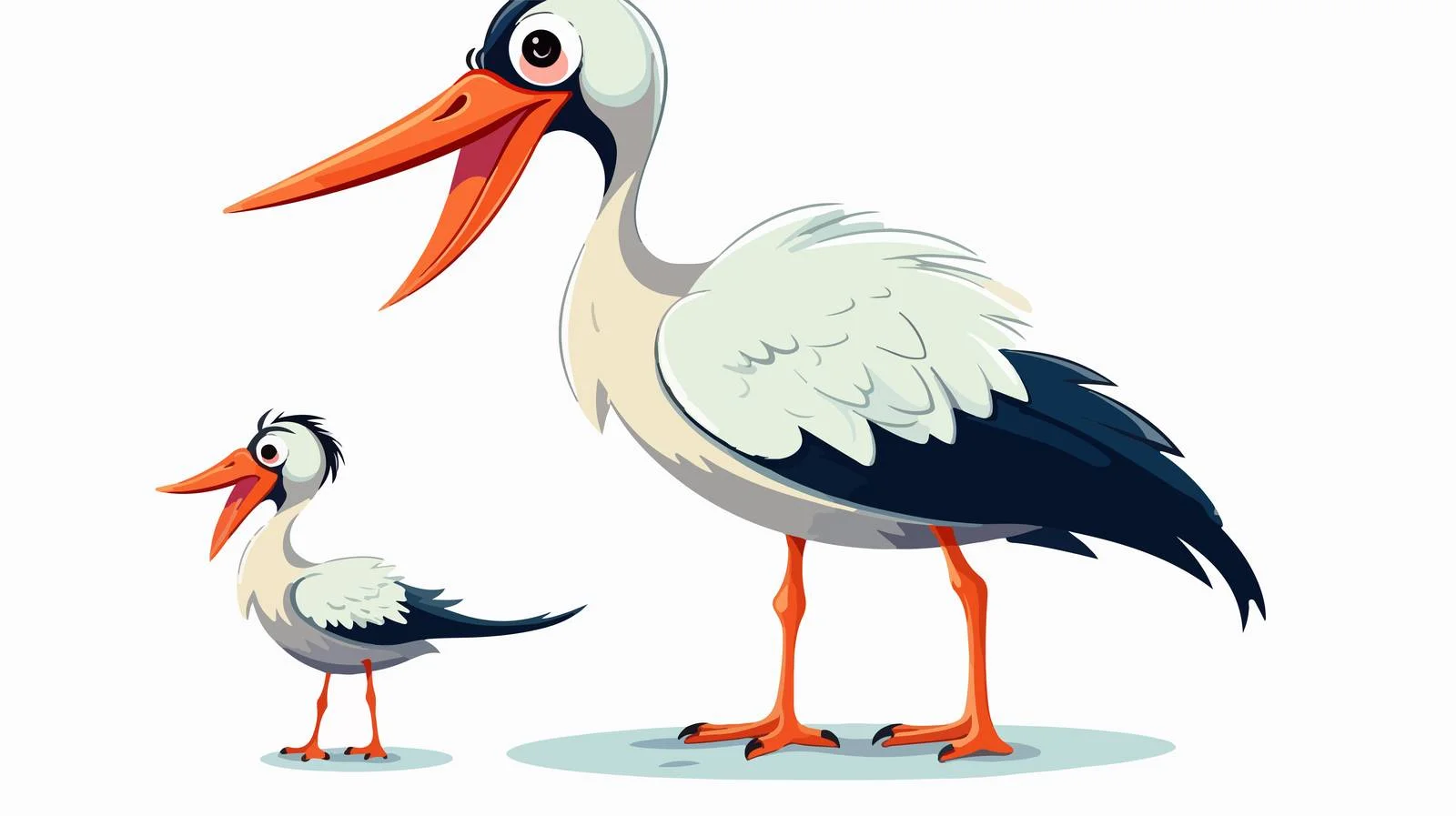 Vintage Stork Delivering Baby Illustration — free download from Dotvec
