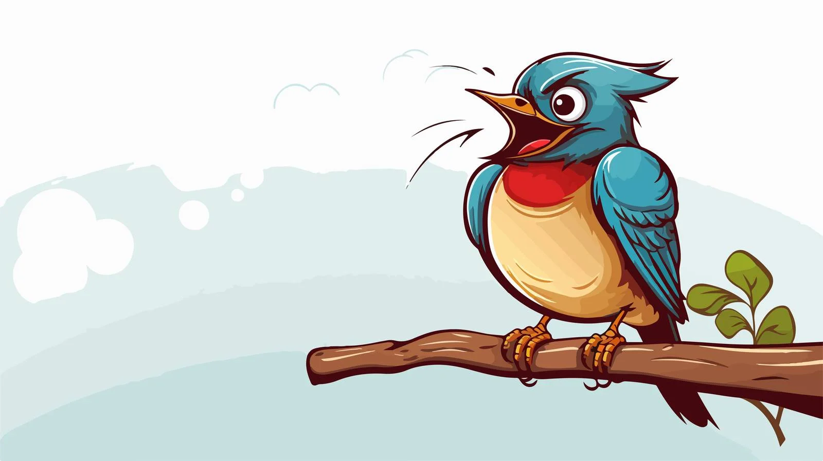 Vintage Bird Speech Bubble Vector Illustration — free download from Dotvec