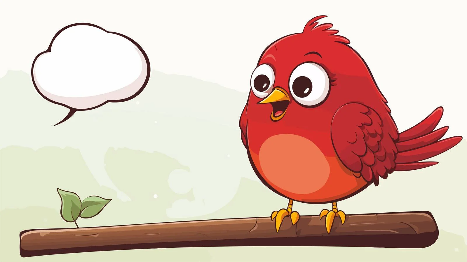Vintage Bird Speech Bubble Vector Illustration — free download from Dotvec