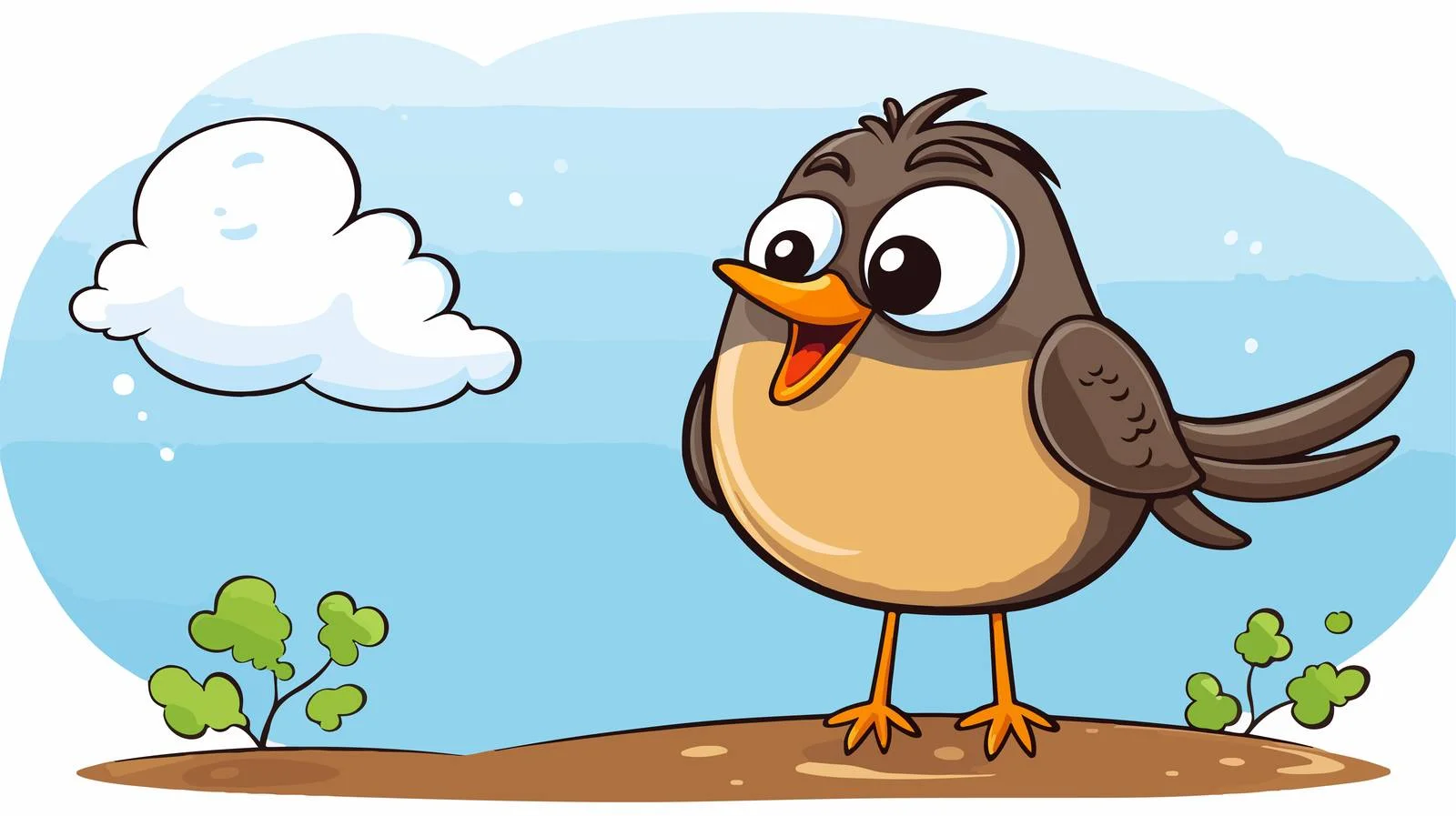 Retro Cartoon Bird Speech Bubble Vector — free download from Dotvec