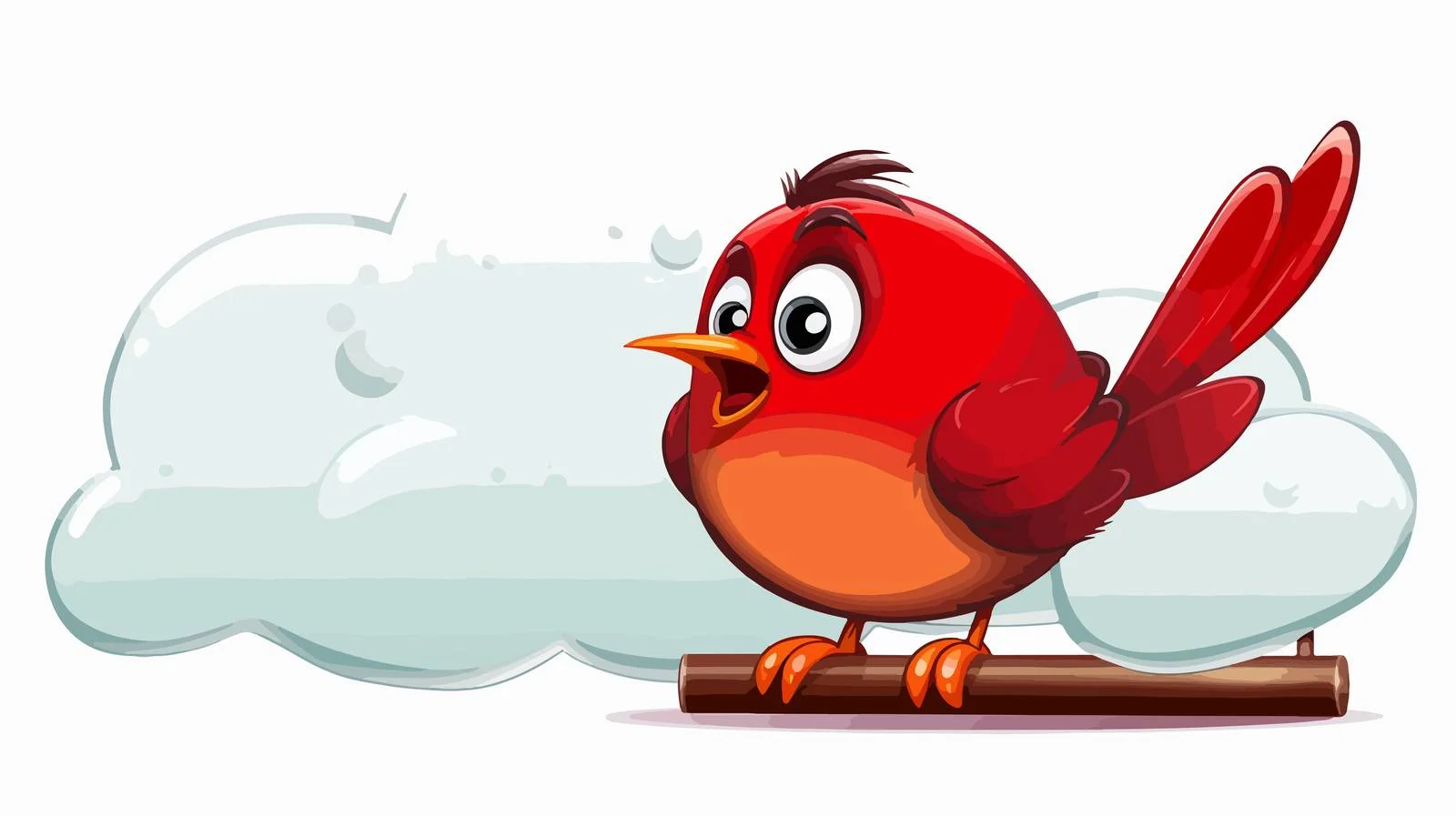 Retro Cartoon Bird Thought Bubble Vector — free download from Dotvec