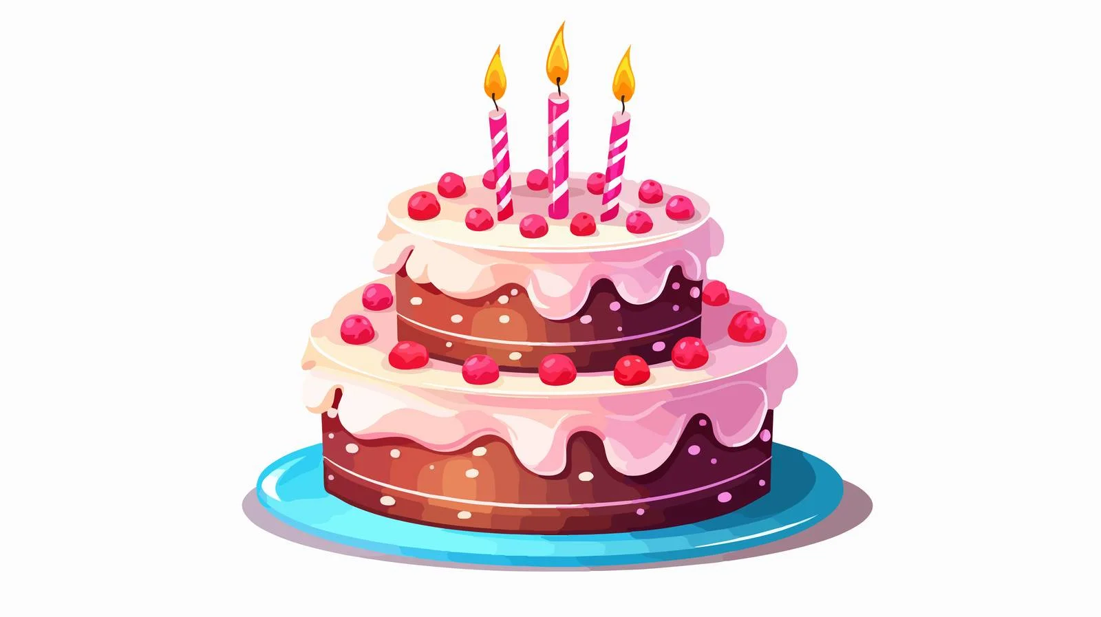 Vintage Cartoon Birthday Cake Vector Illustration — free download from Dotvec