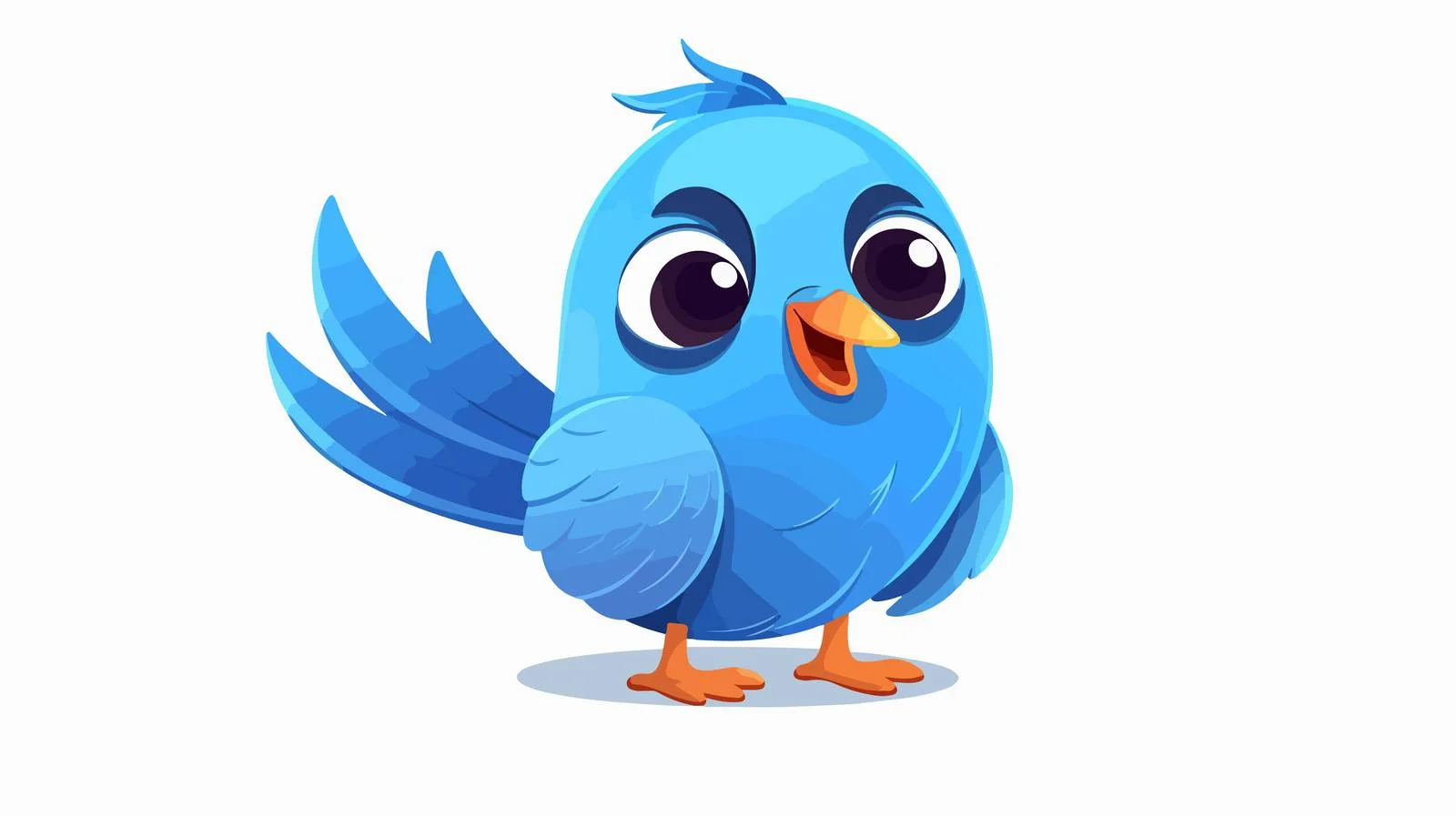 Vintage Cartoon Blue Bird Vector Illustration — free download from Dotvec