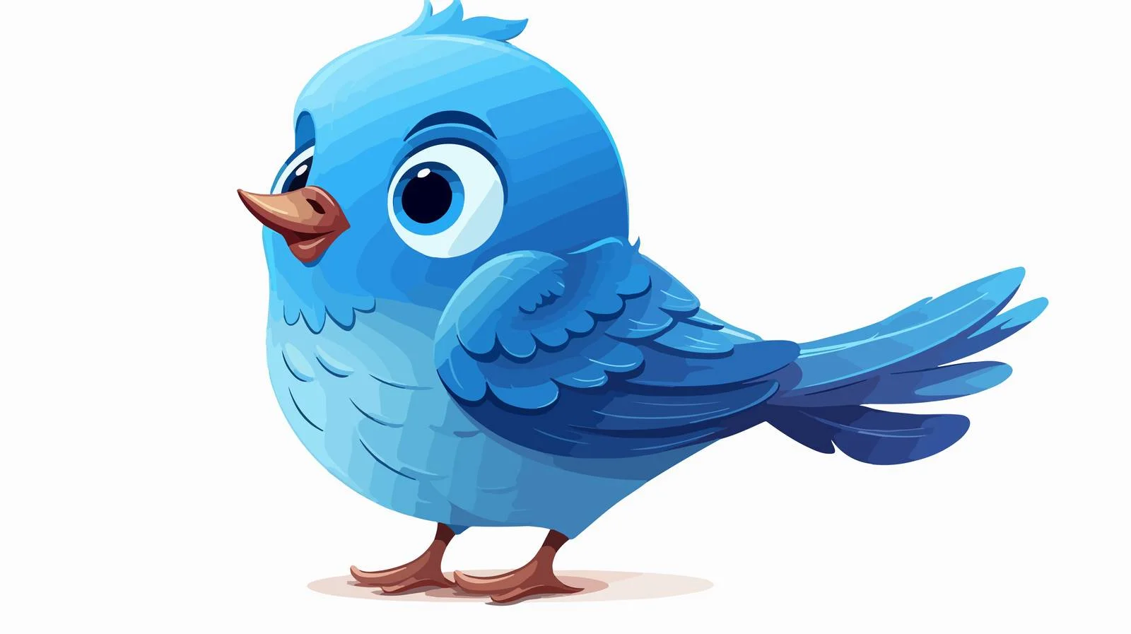 Retro Cartoon Blue Bird Vector Illustration — free download from Dotvec
