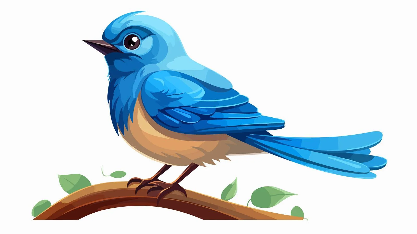 Retro Cartoon Bluebird Vector Illustration — free download from Dotvec