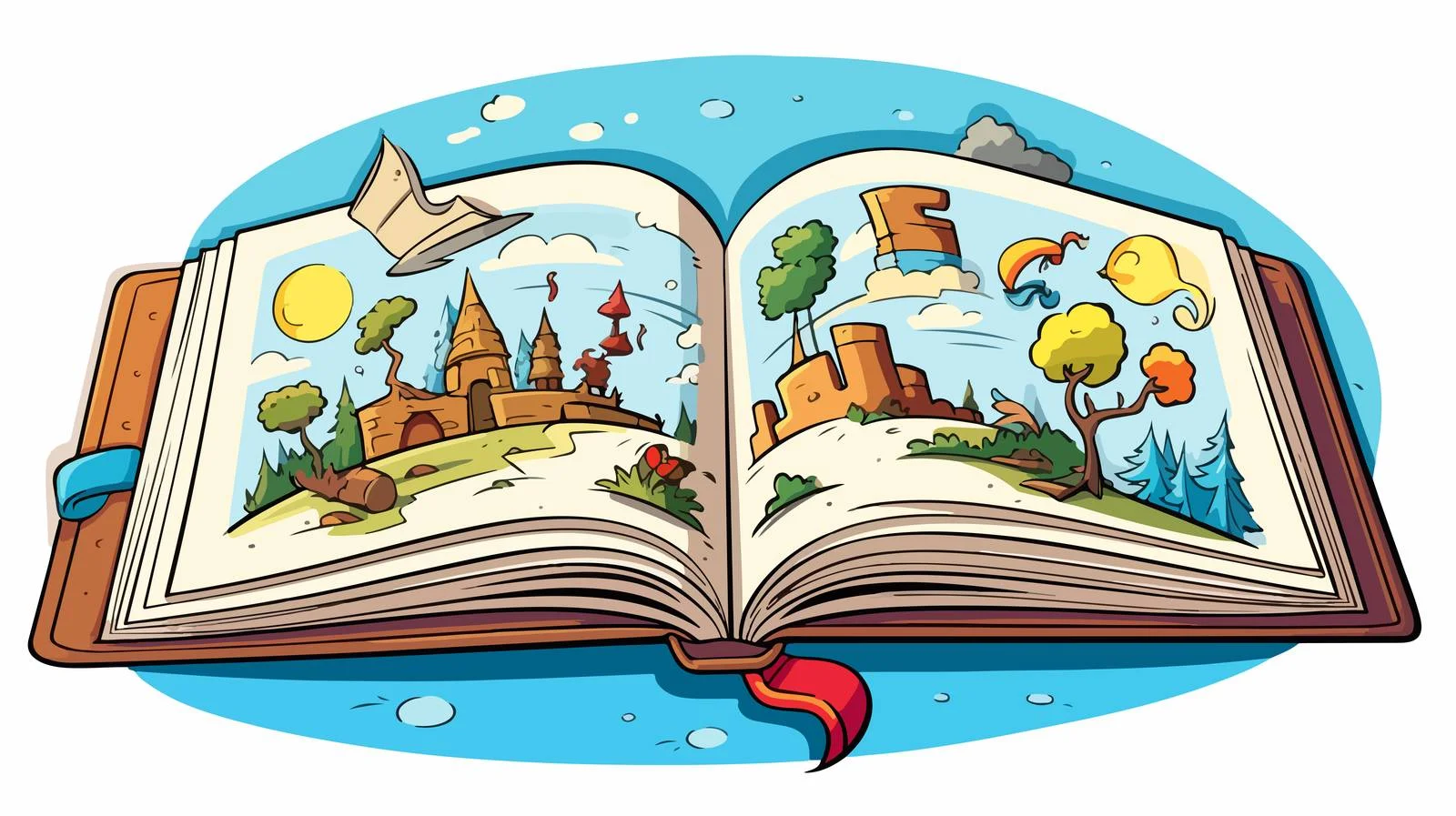 Retro Cartoon Book Illustration — free download from Dotvec