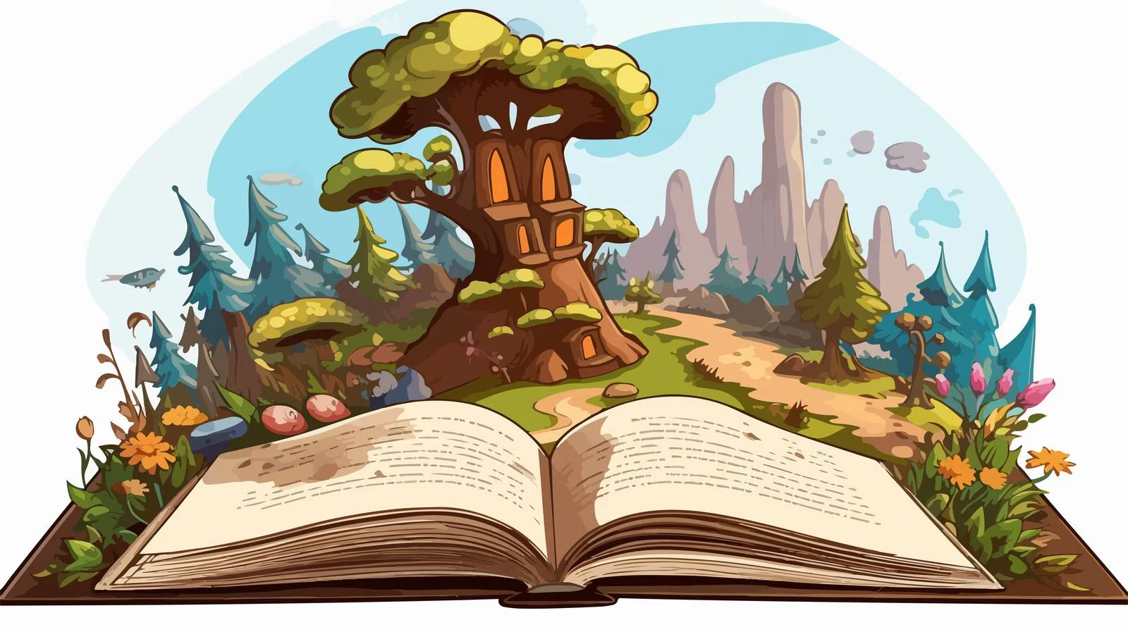 Vintage Cartoon Book Illustration — free download from Dotvec