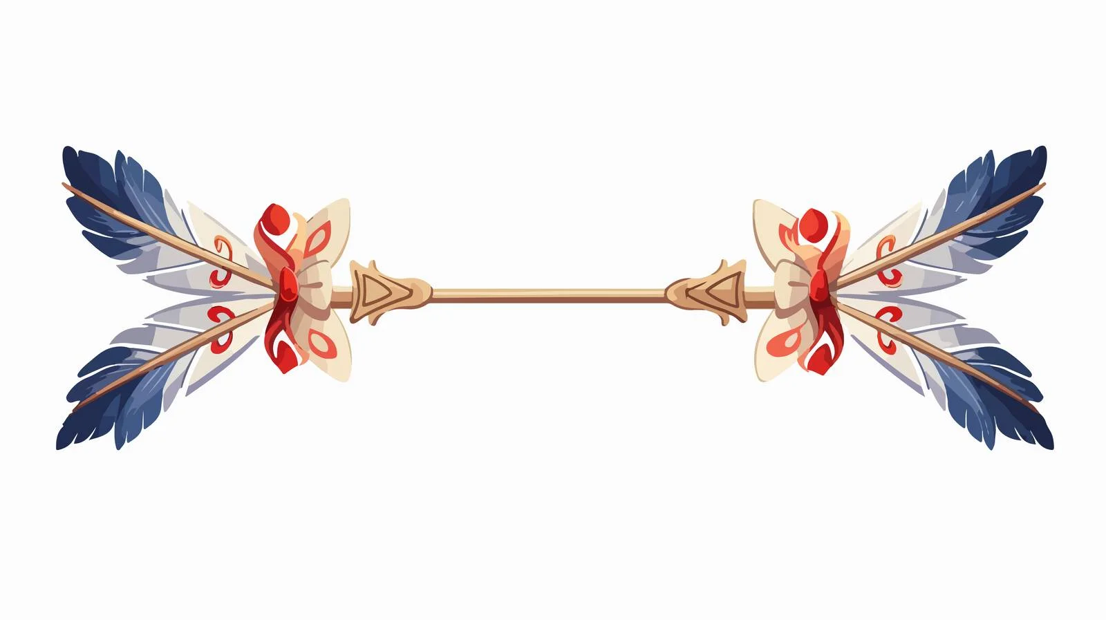 Vintage Cartoon Bow and Arrows Illustration — free download from Dotvec